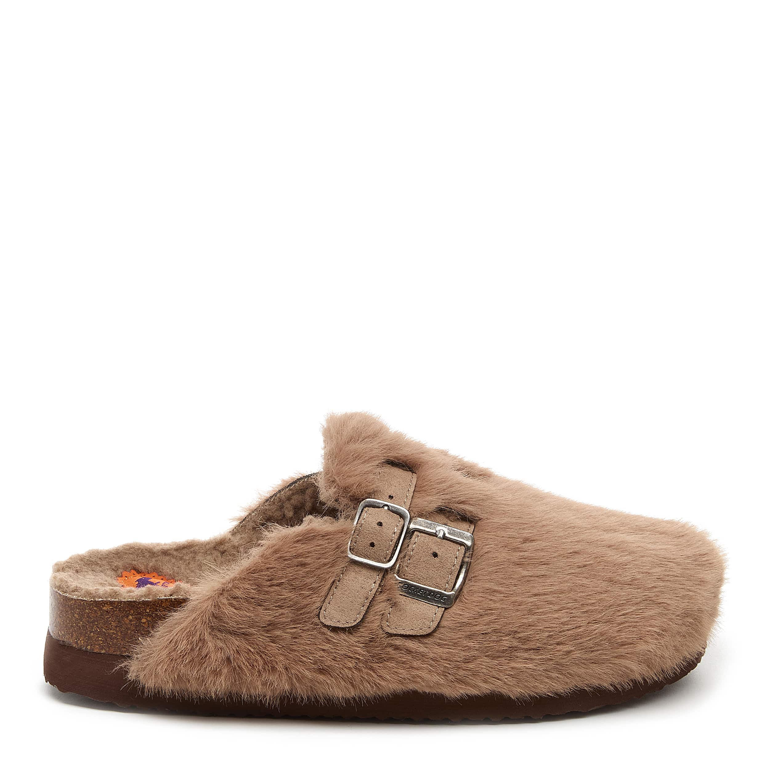 Abel Plus Fuzzy Taupe Clogs