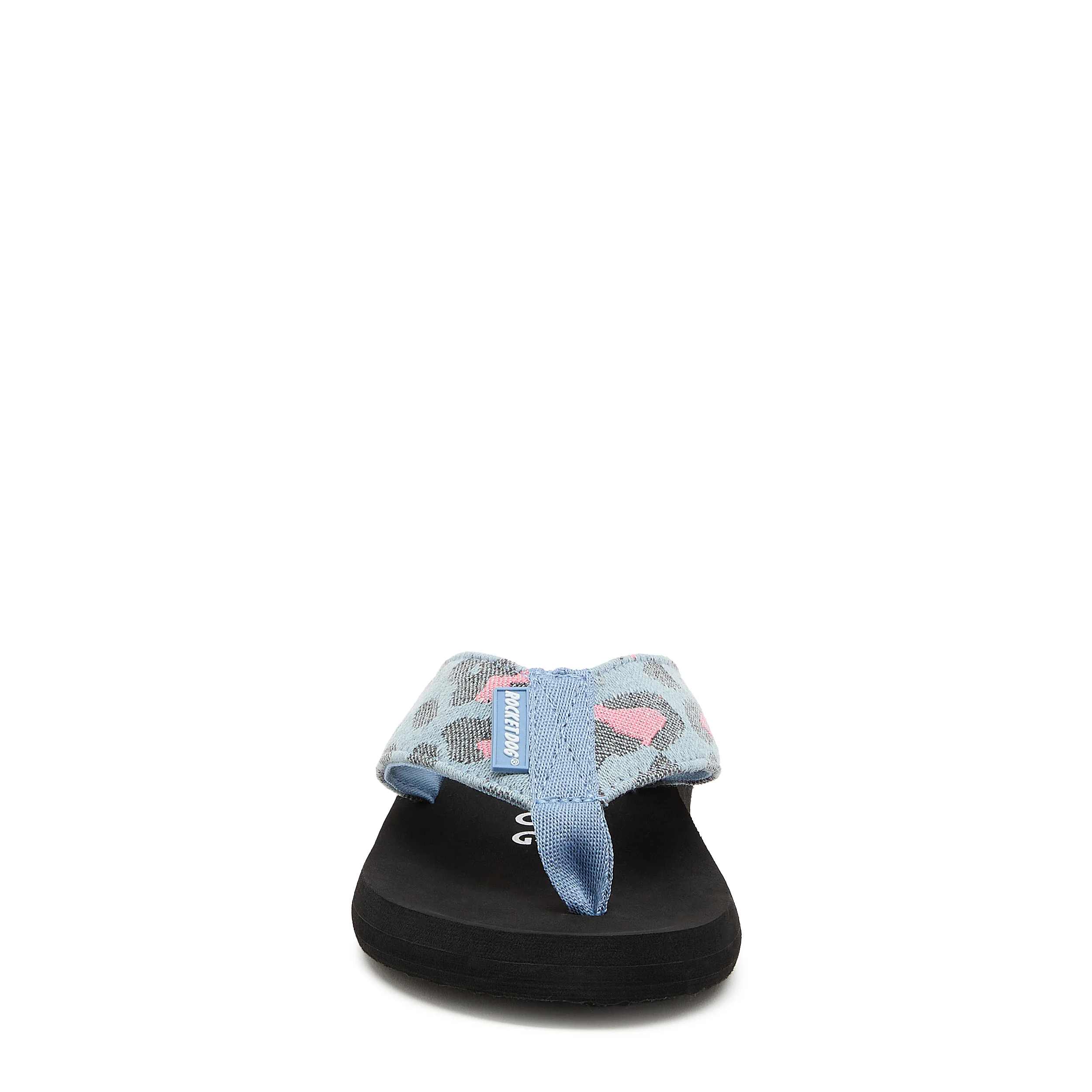 Adios Light Blue Leopard Print Flip-Flops - Image 5