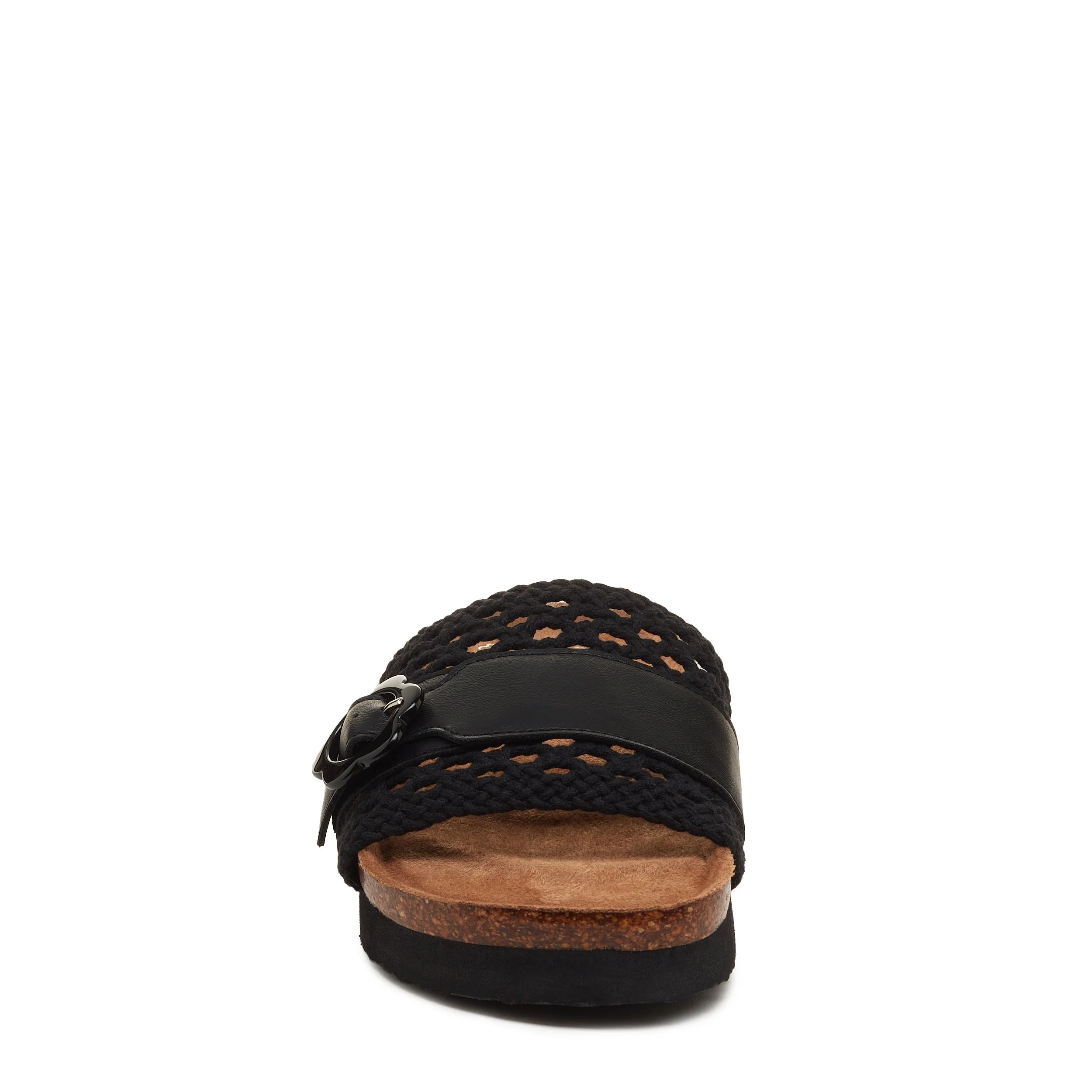 Alma Black Crochet Strap Sandals - Image 5