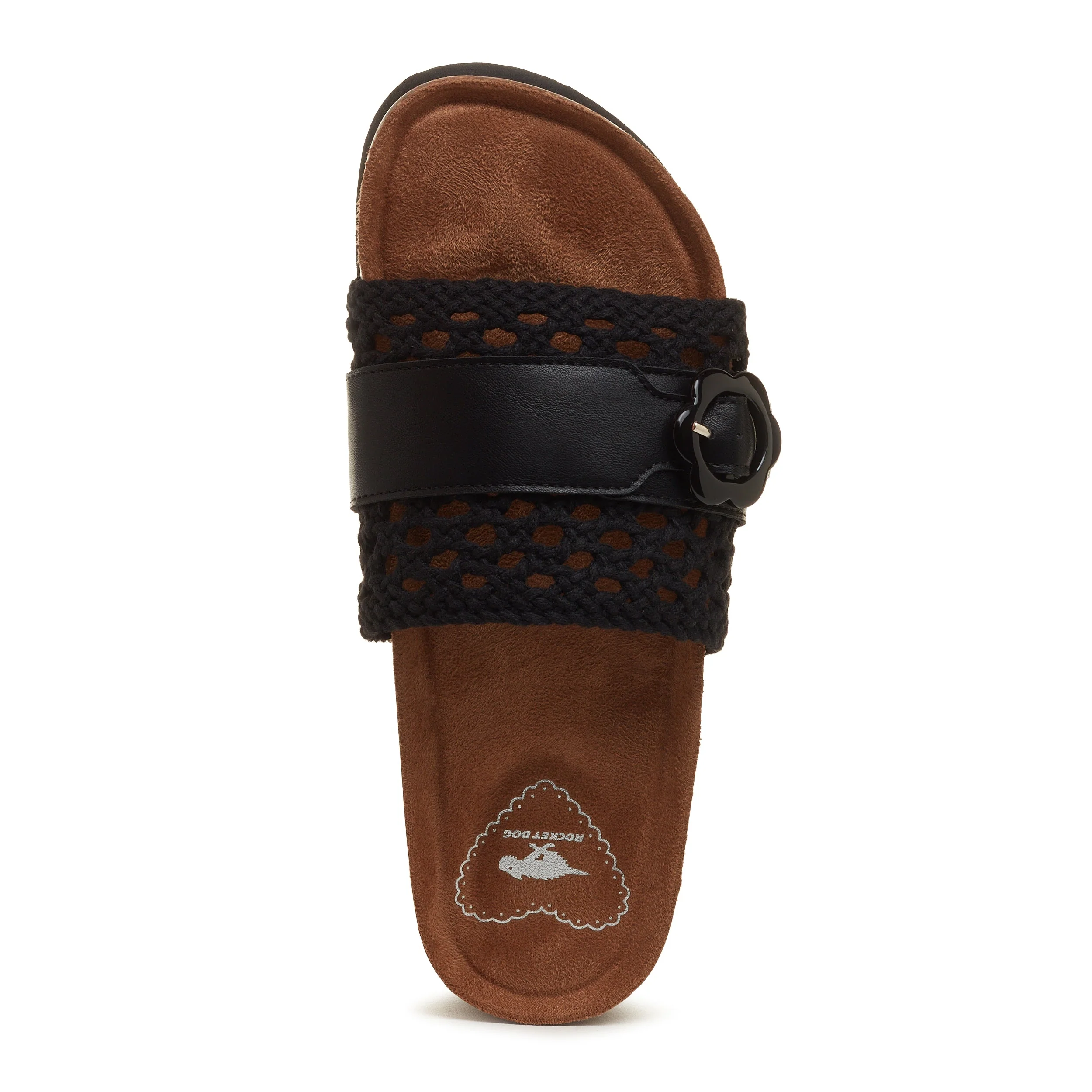 Alma Black Crochet Strap Sandals - Image 6