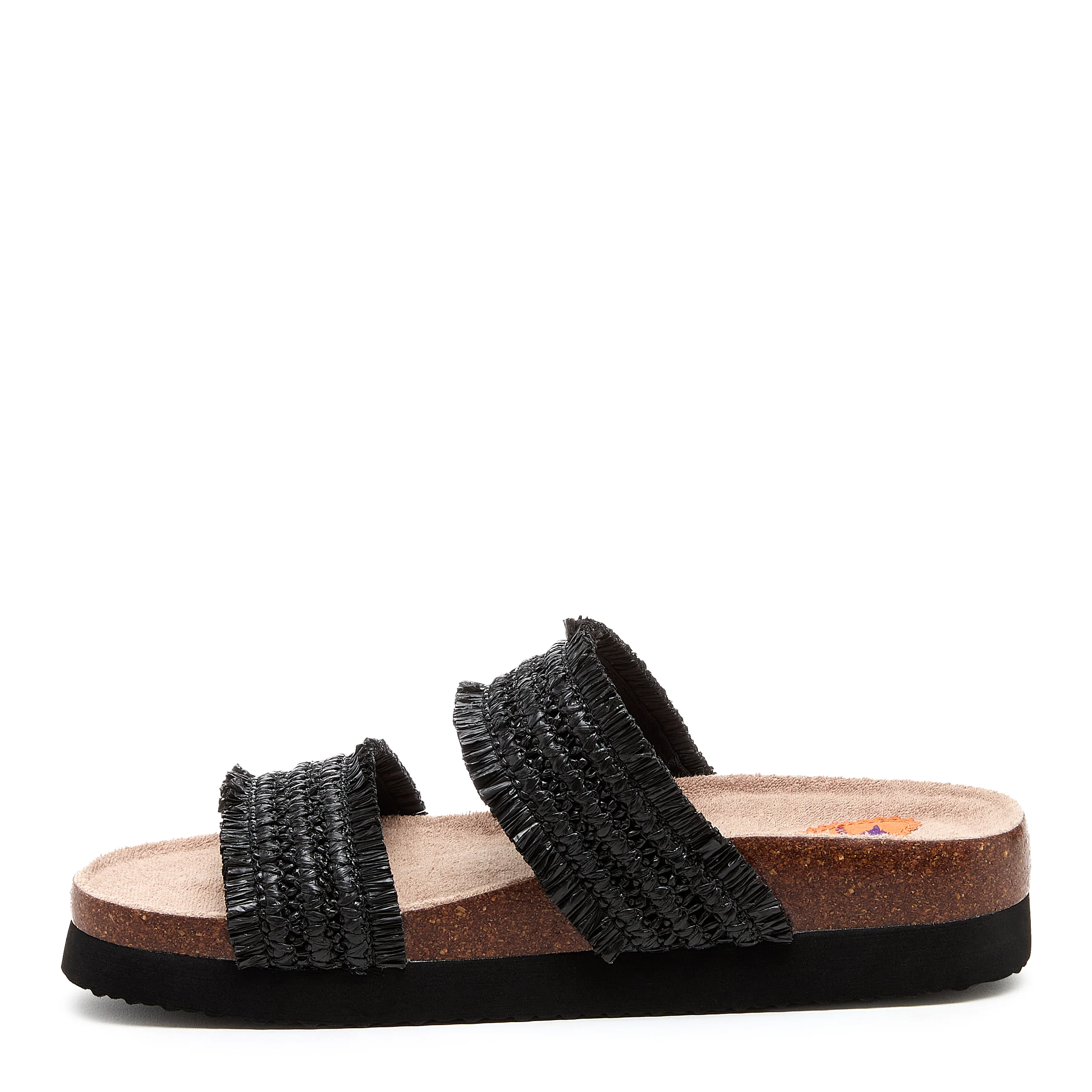 Aruba Black Raffia Sandals - Image 3