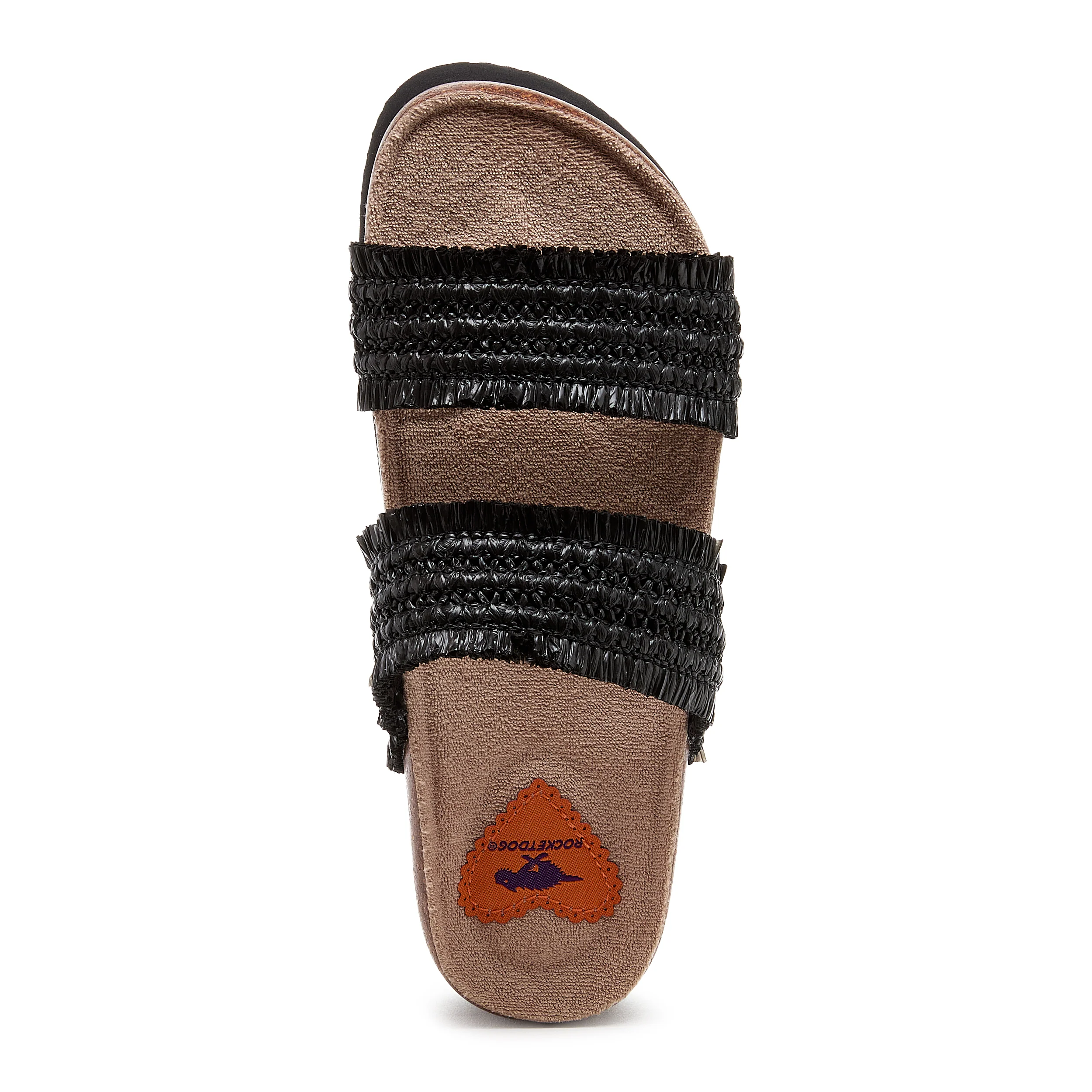 Aruba Black Raffia Sandals - Image 6