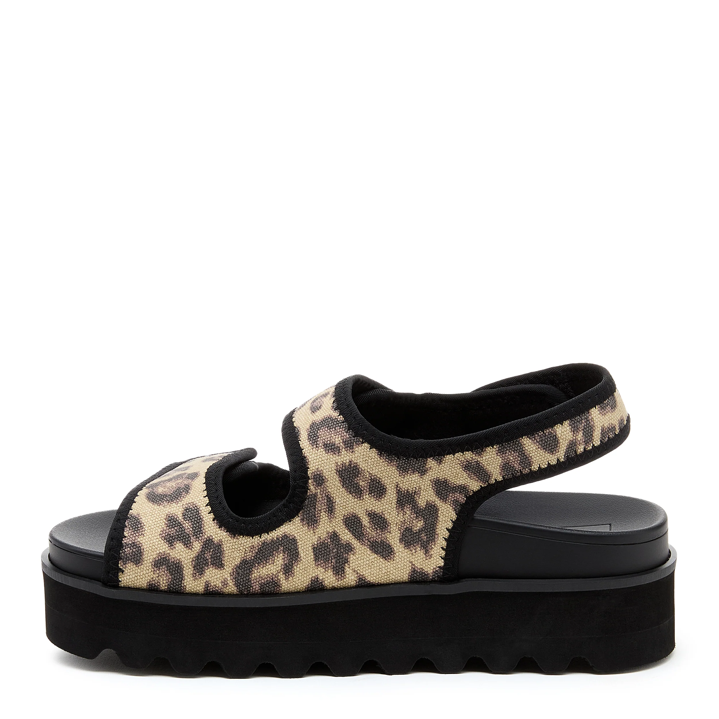 Balmy Black Leopard Print Sandals - Image 3
