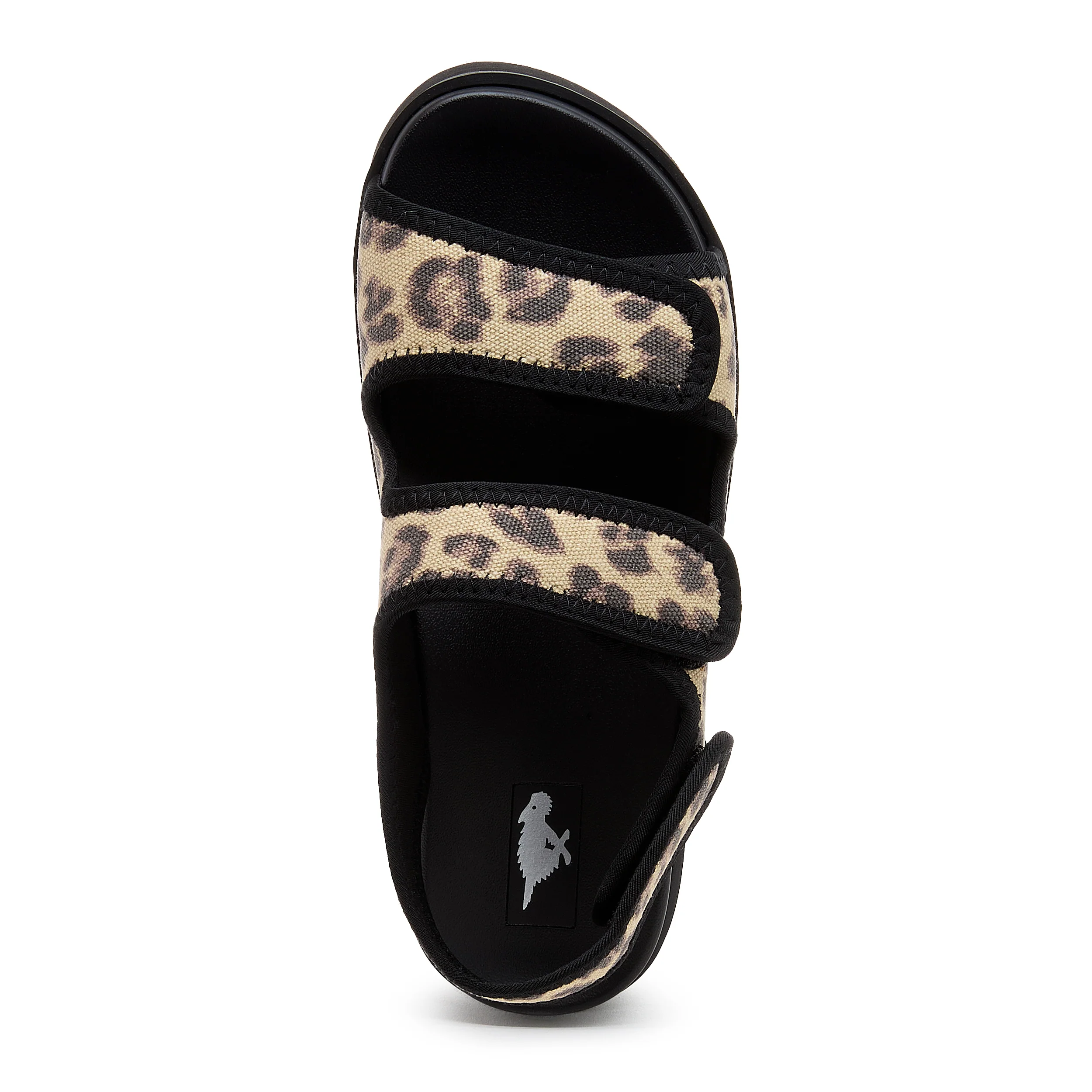 Balmy Black Leopard Print Sandals - Image 4