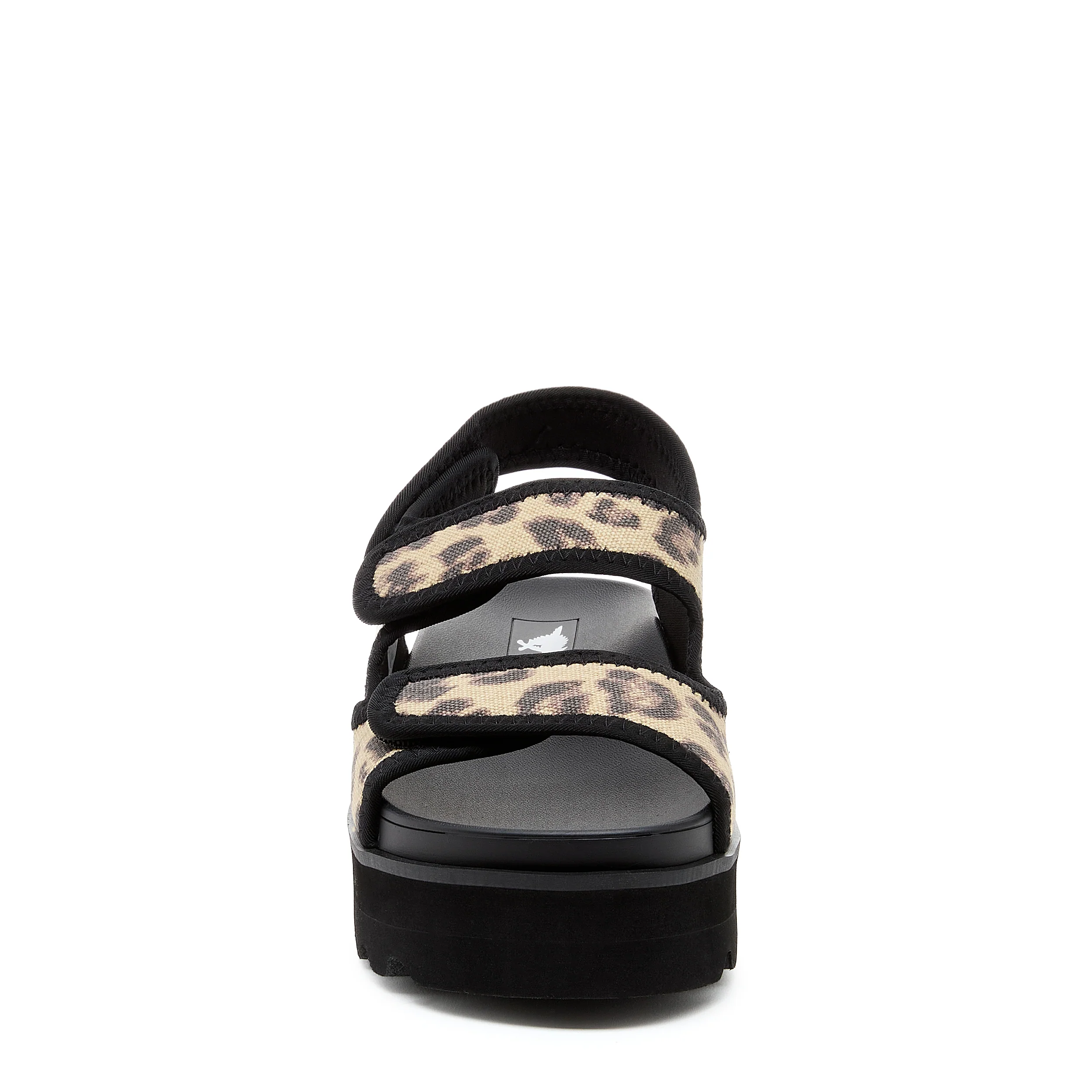Balmy Black Leopard Print Sandals - Image 7