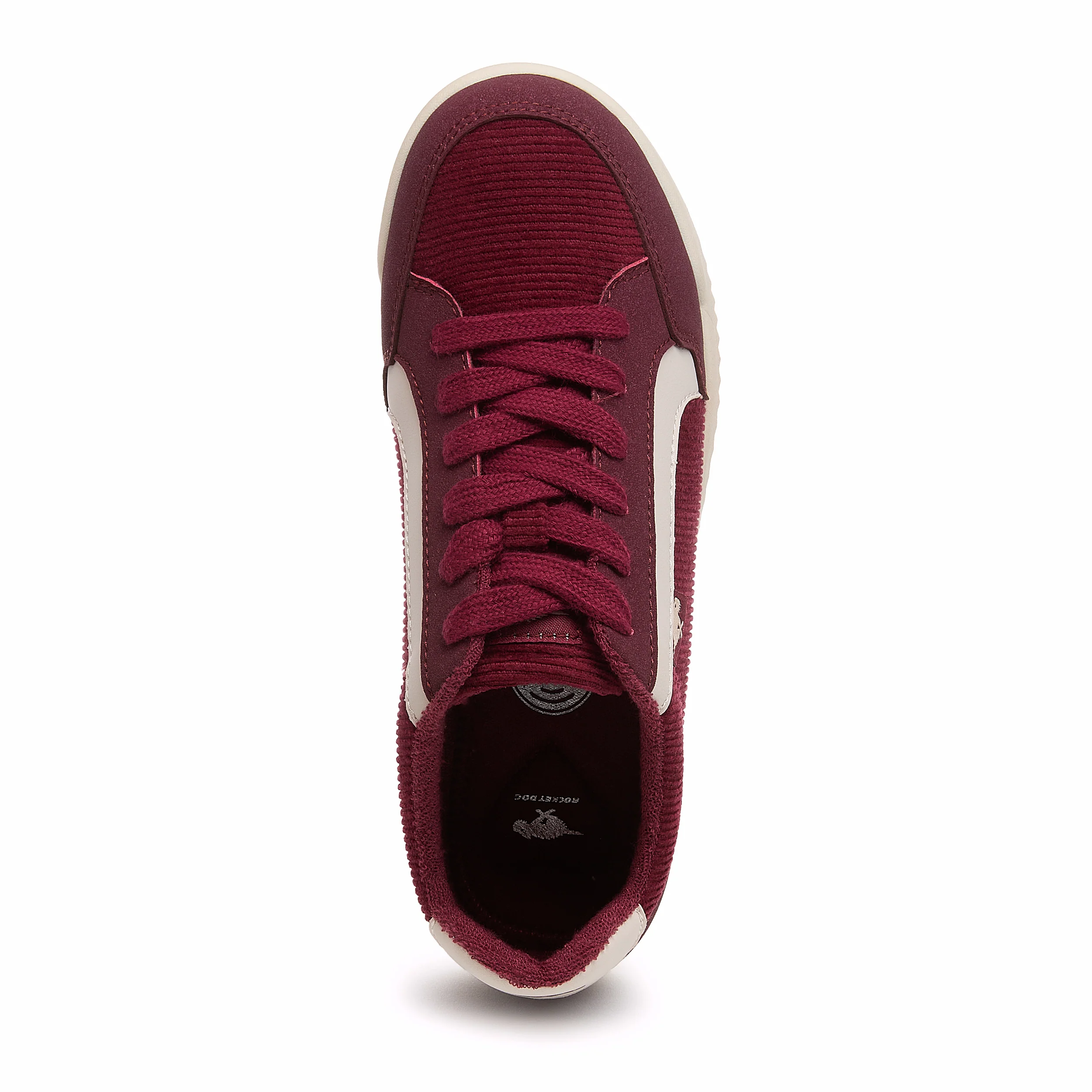 Bolt Burgundy Corduroy Trainers - Image 7