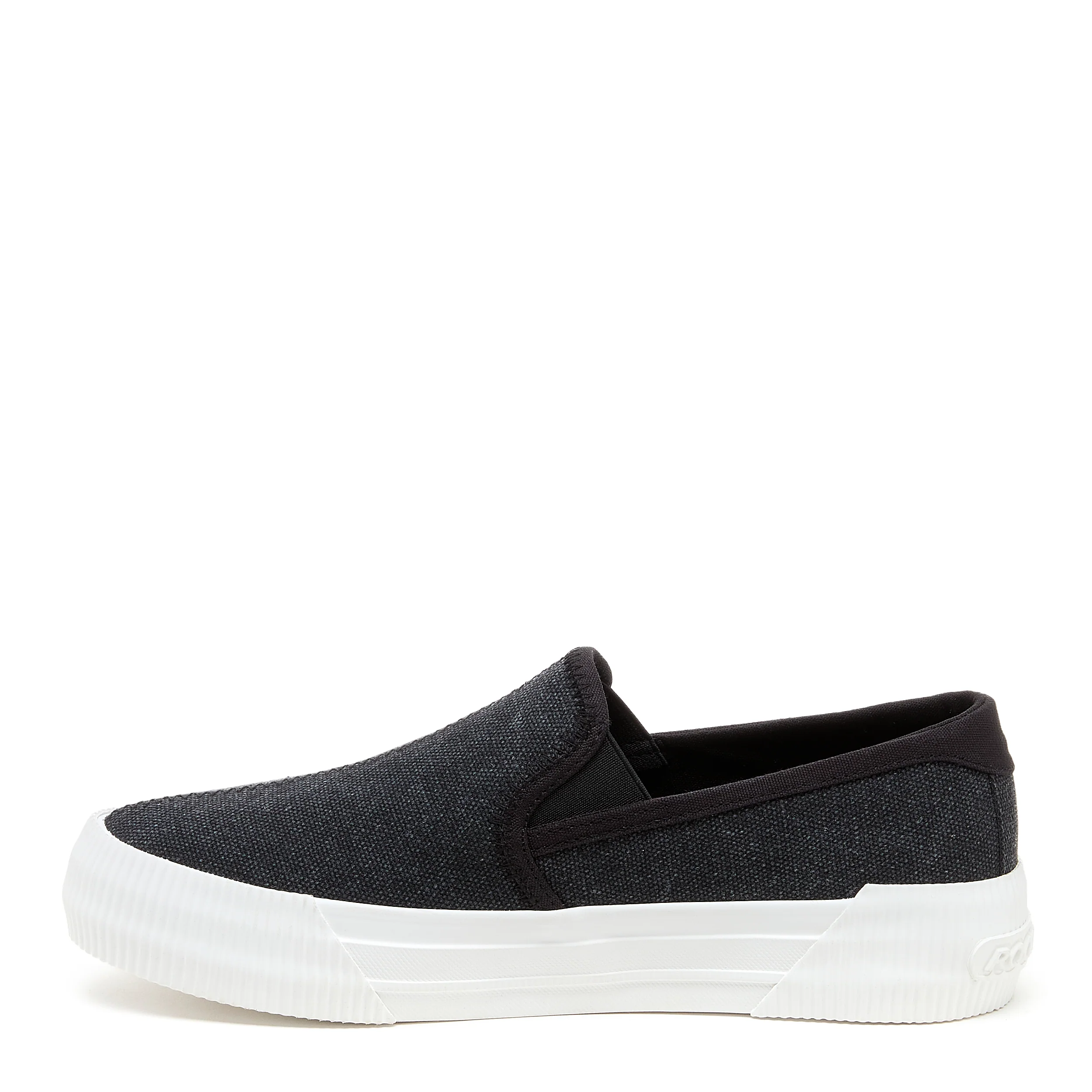Cheery Black Slip-On Plimsoll Trainers - Image 3
