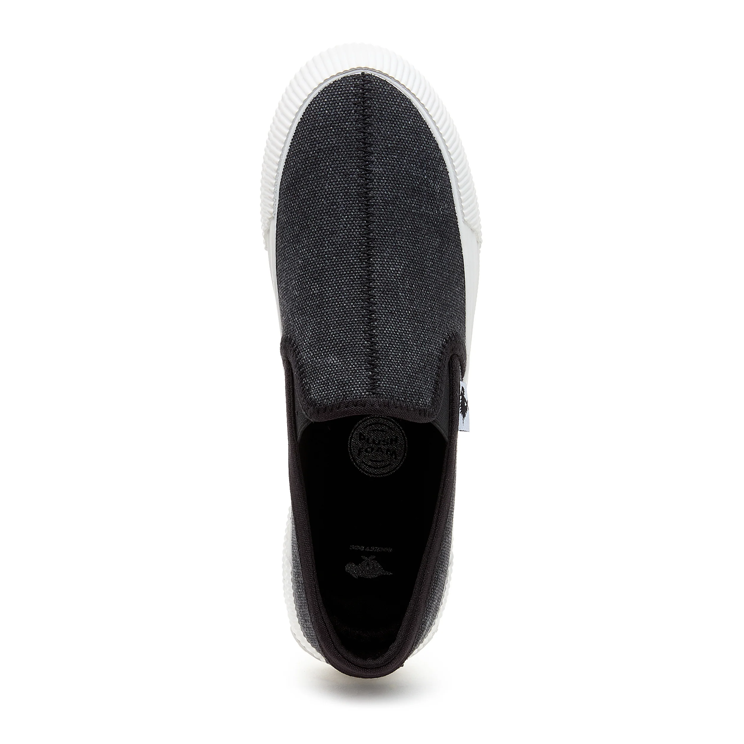 Cheery Black Slip-On Plimsoll Trainers - Image 6