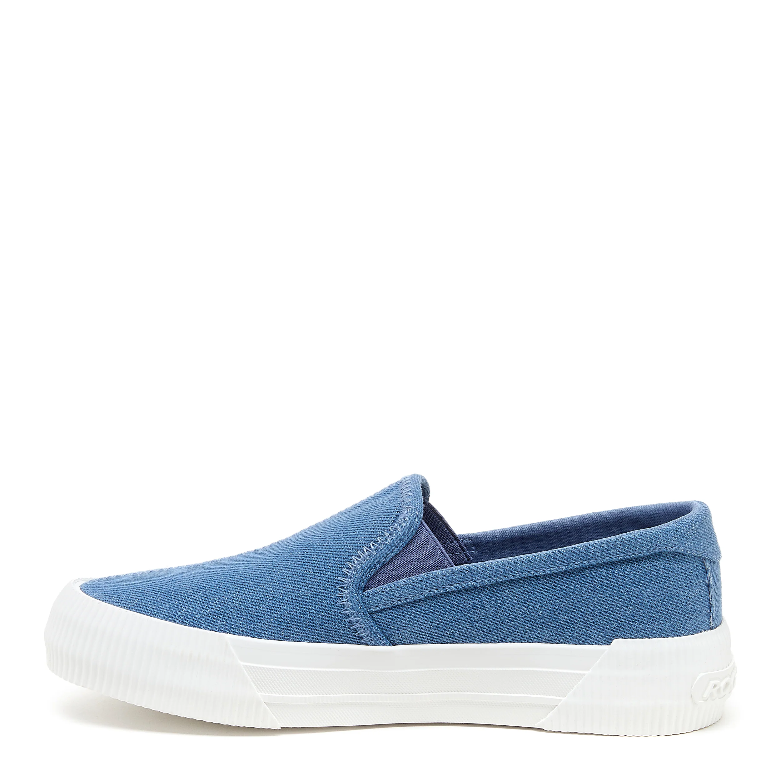 Cheery Blue Denim Slip-On Plimsoll Trainers - Image 3