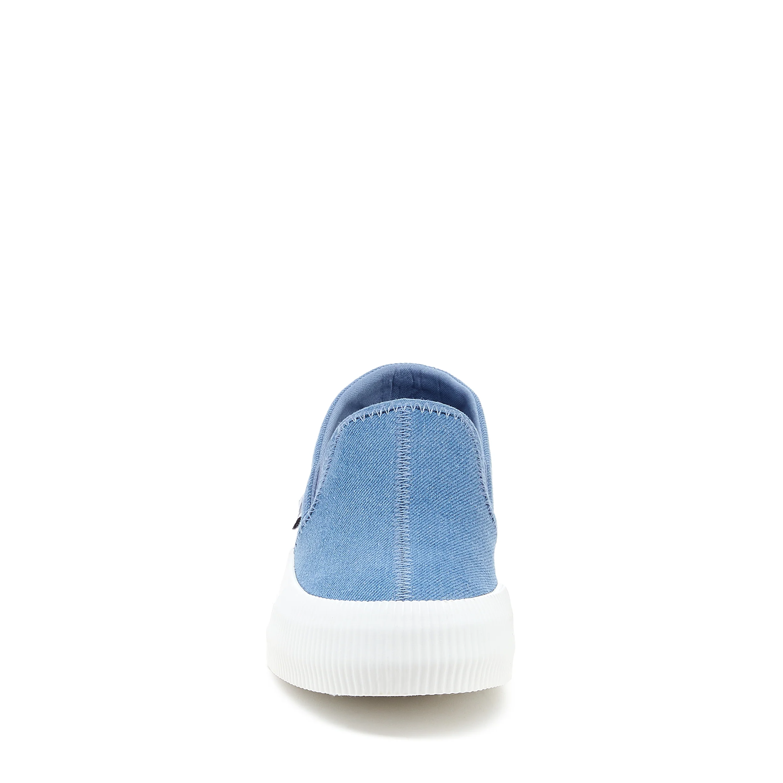 Cheery Blue Denim Slip-On Plimsoll Trainers - Image 5