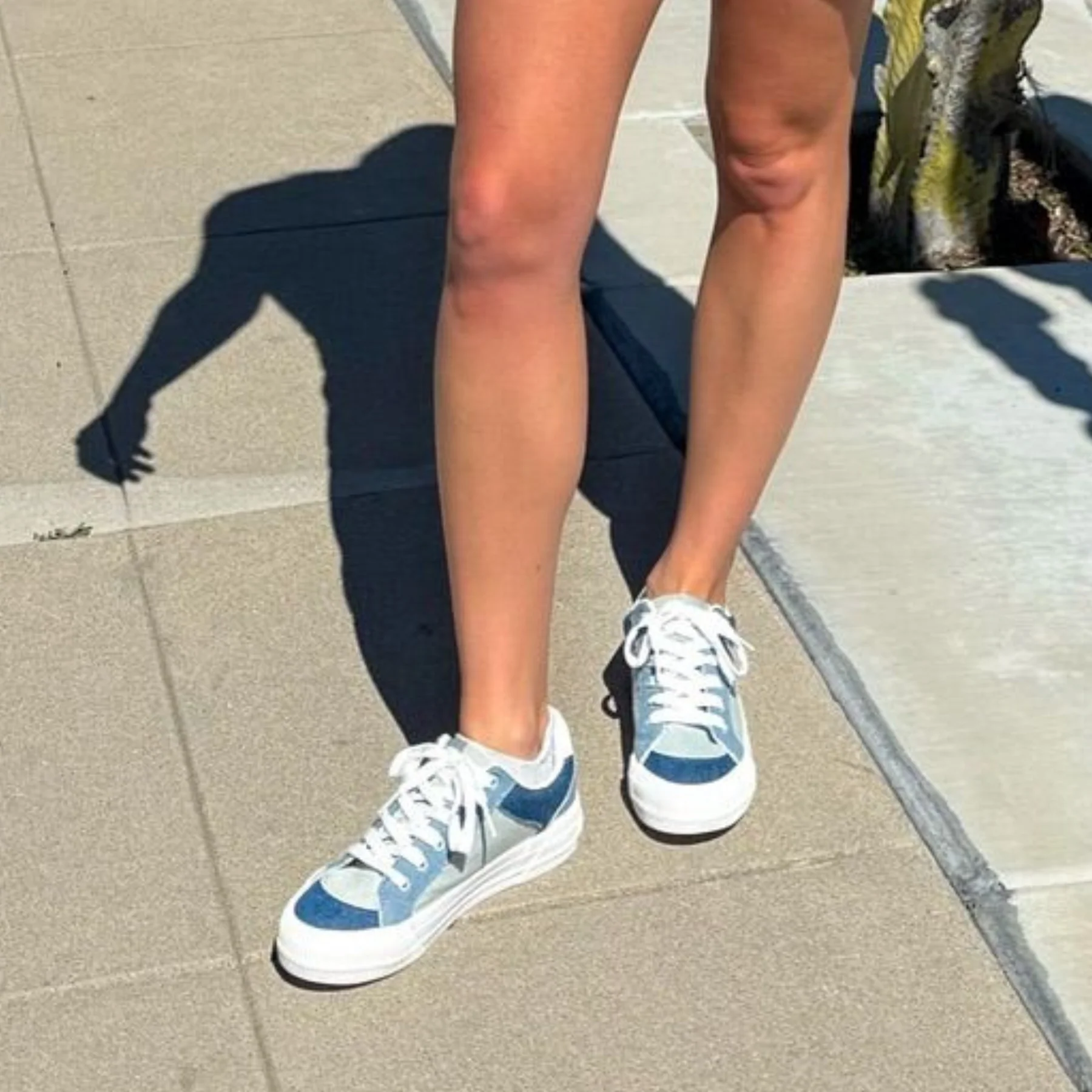 Cheery Coastal Blue Colour Block Trainers - Image 2