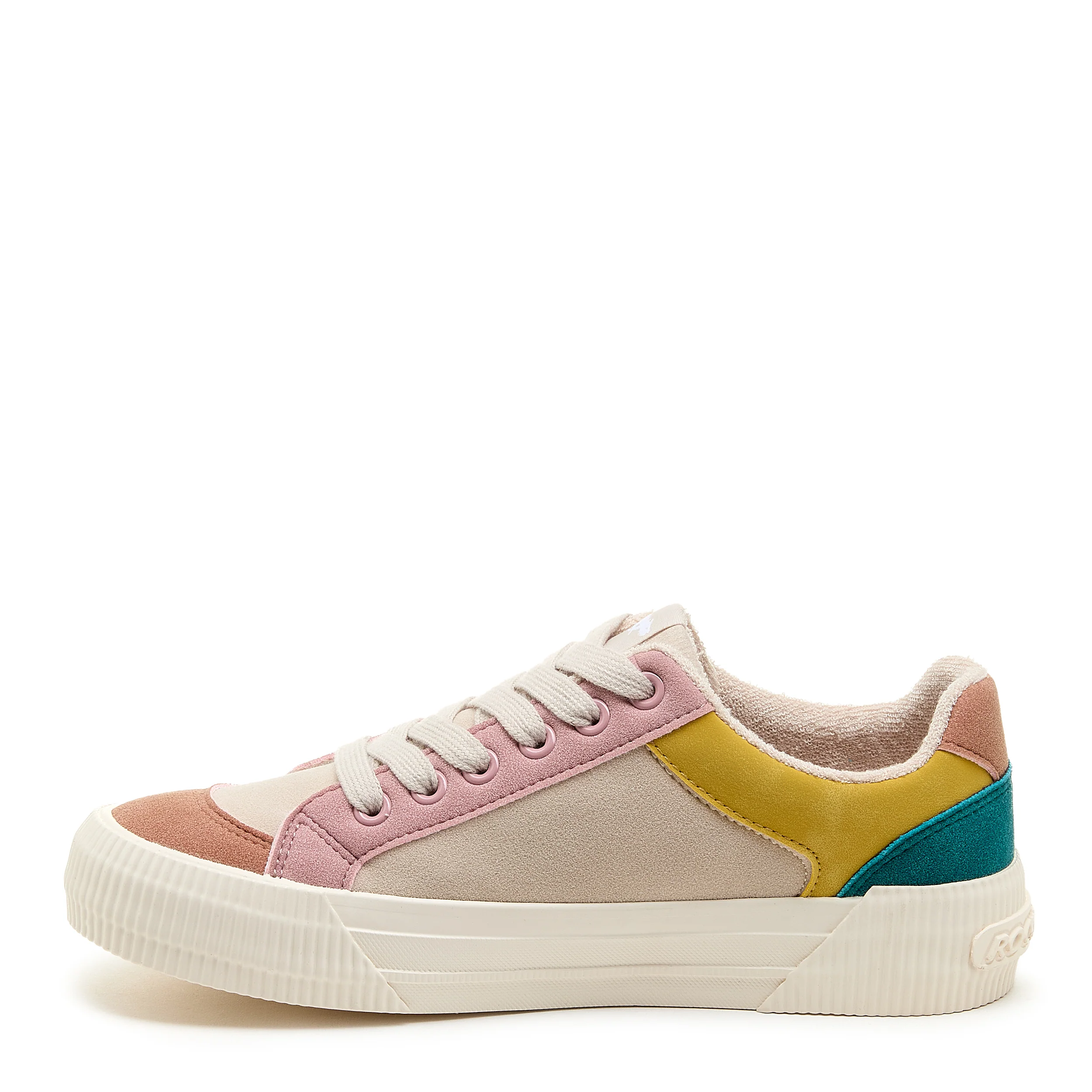 Cheery Natural Multi Colour Block Trainers - Image 3