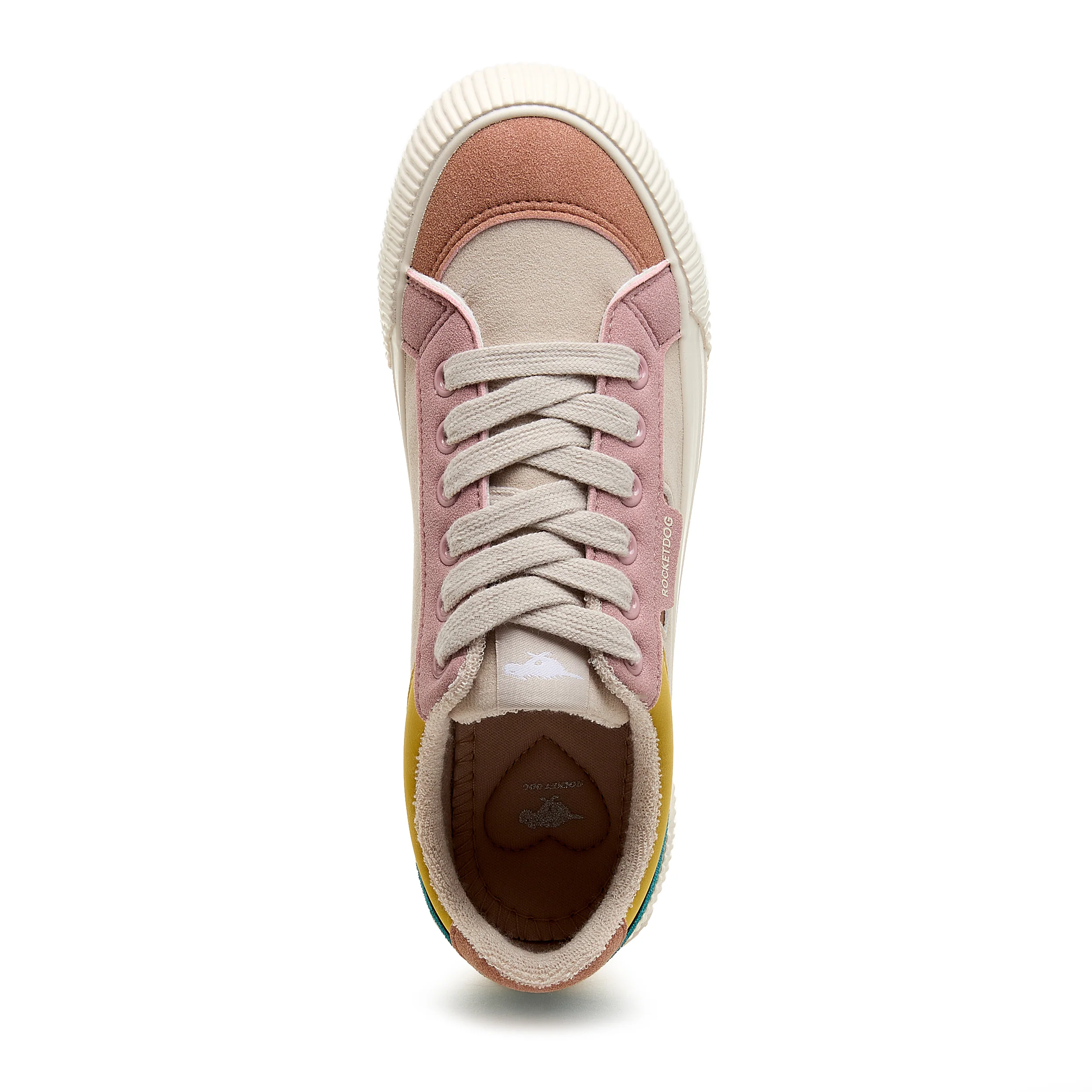 Cheery Natural Multi Colour Block Trainers - Image 6