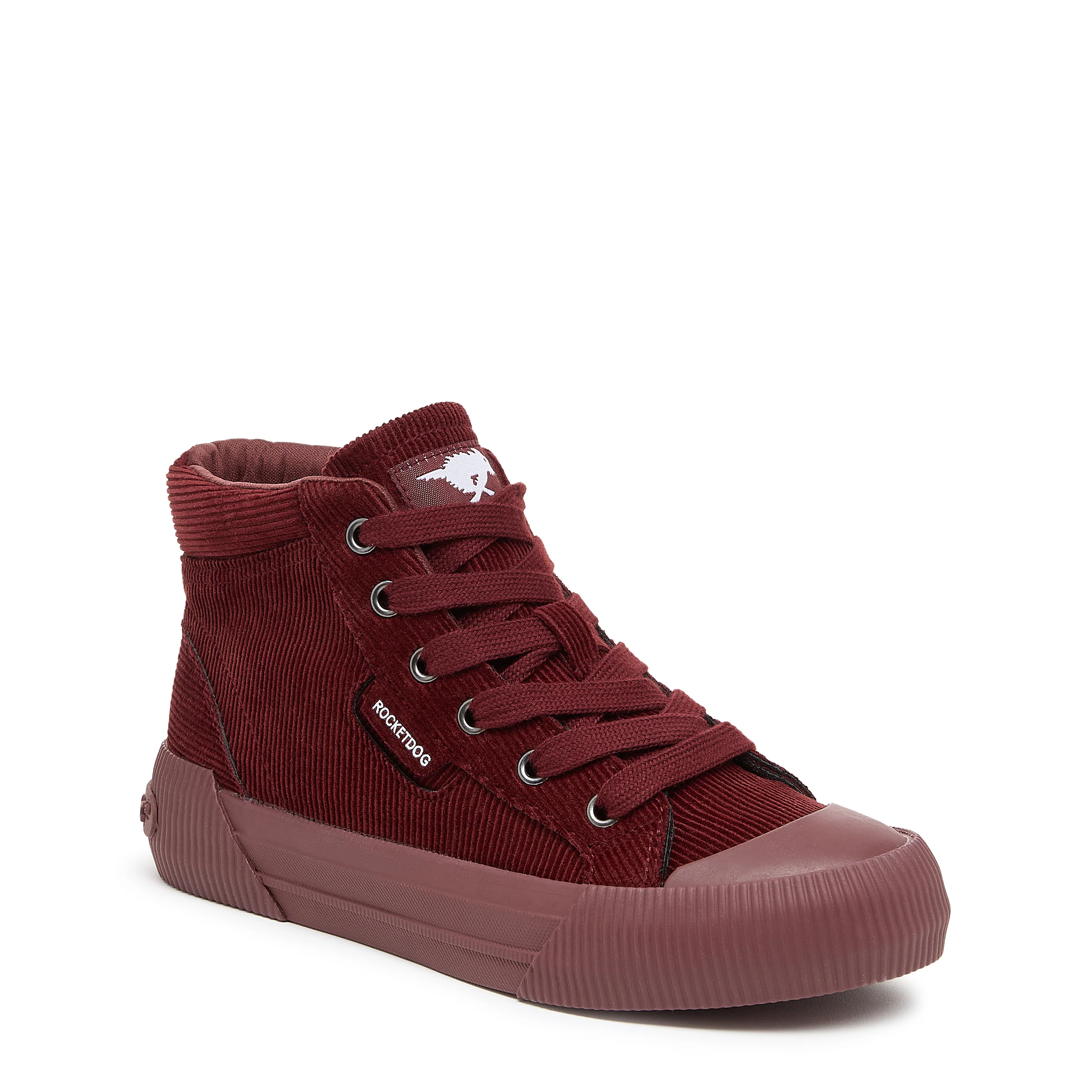 Cheery Rust Corduroy High-top Trainers - Image 2