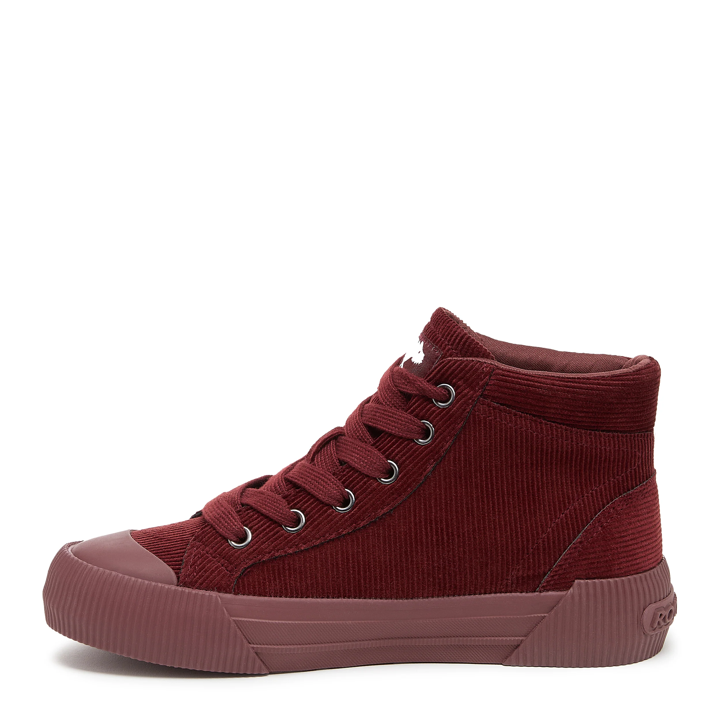 Cheery Rust Corduroy High-top Trainers - Image 3