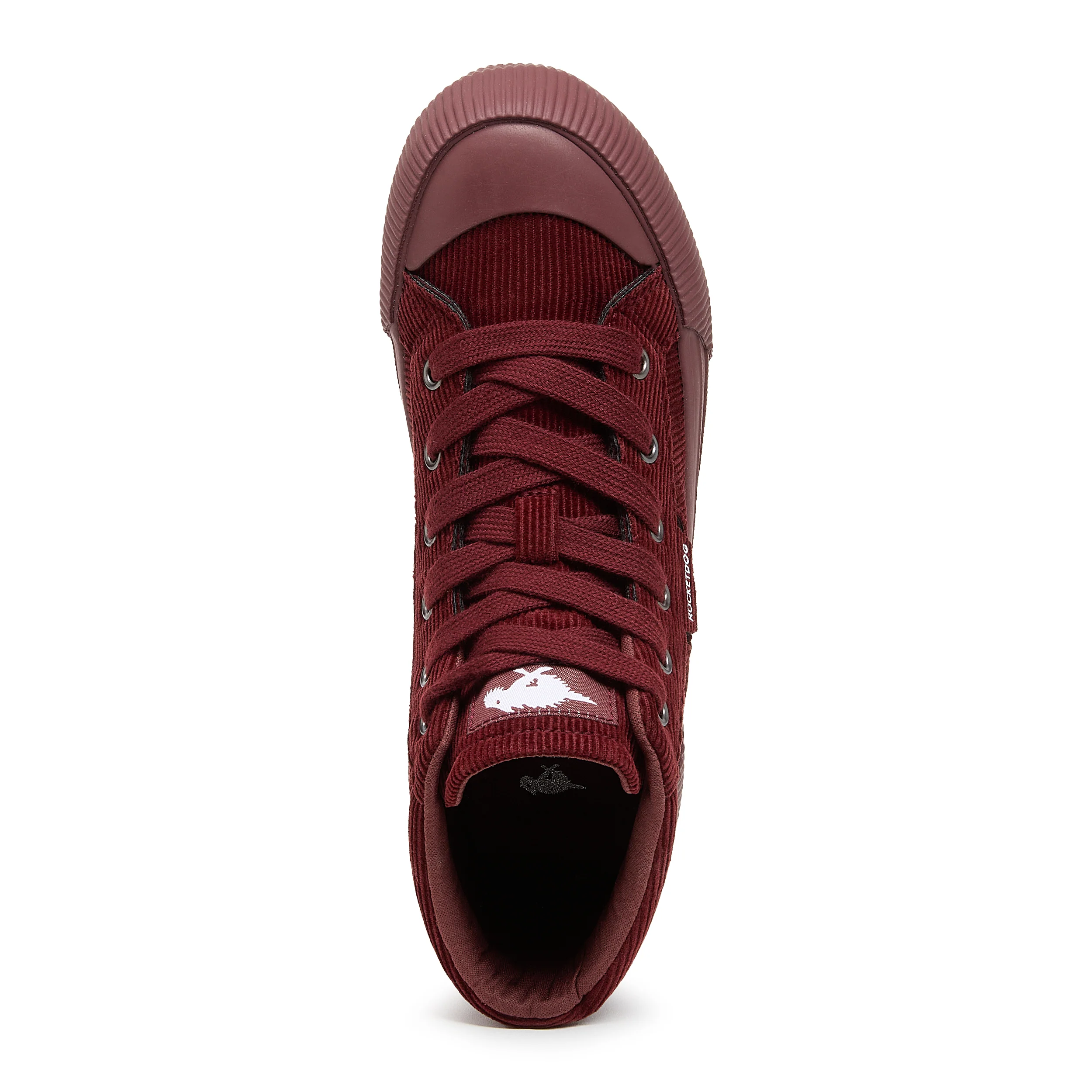Cheery Rust Corduroy High-top Trainers - Image 6