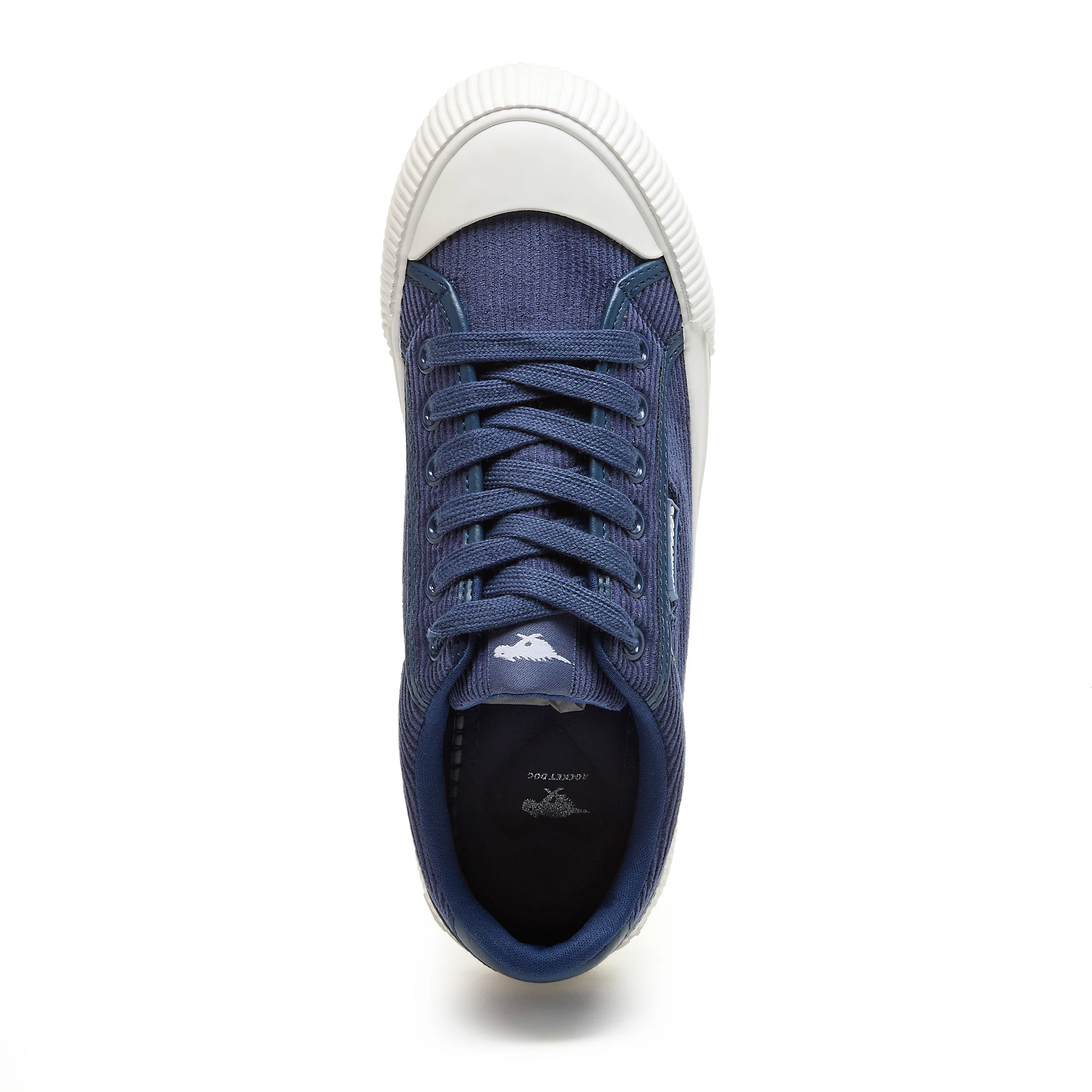 Cheery Slate Blue Corduroy Trainers - Image 6