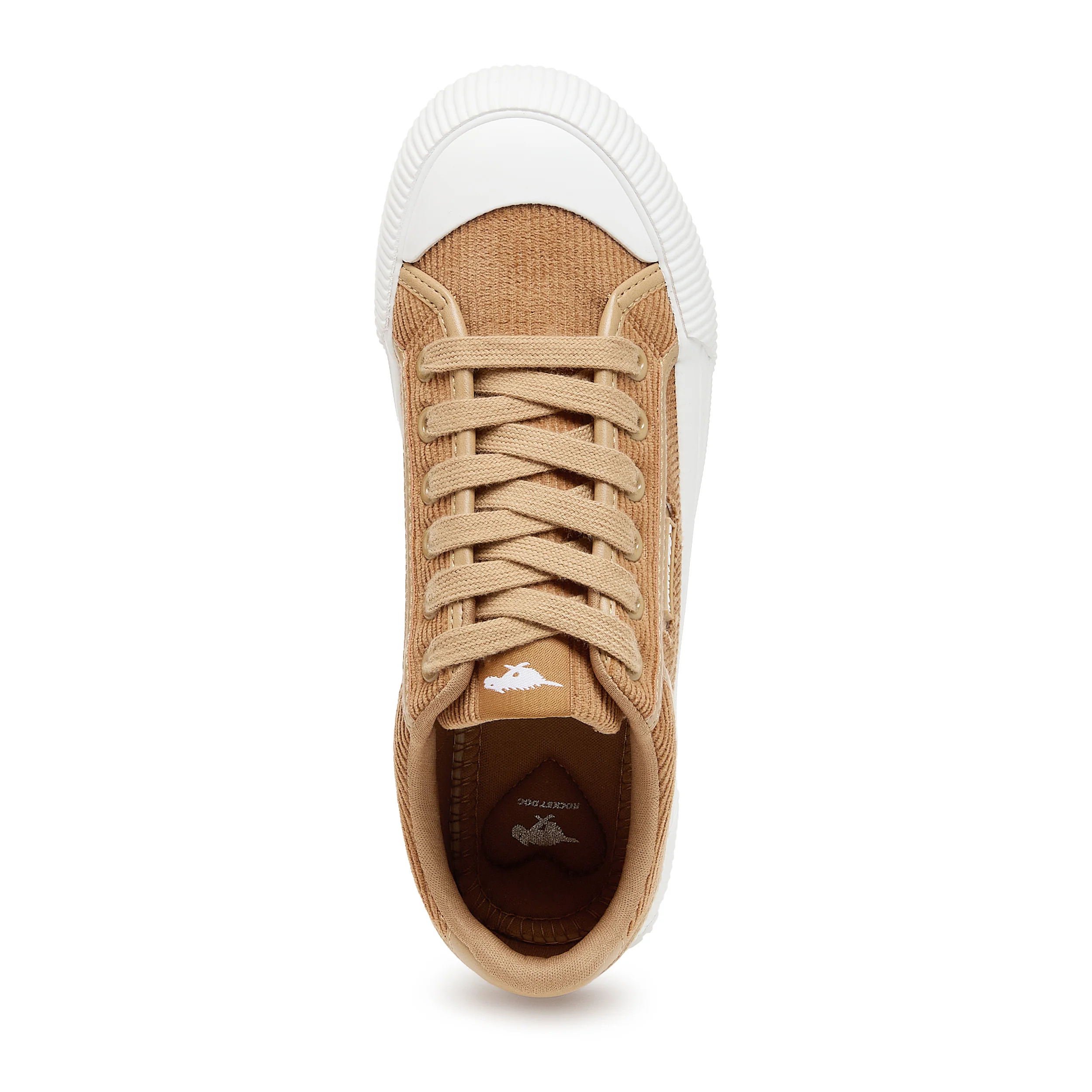 Cheery Tan Corduroy Trainers - Image 6