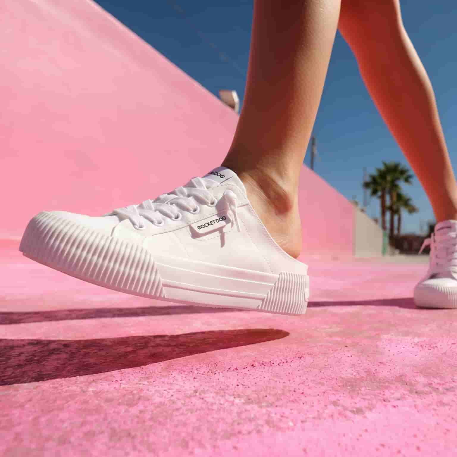Cheery White Mule Trainers - Image 2