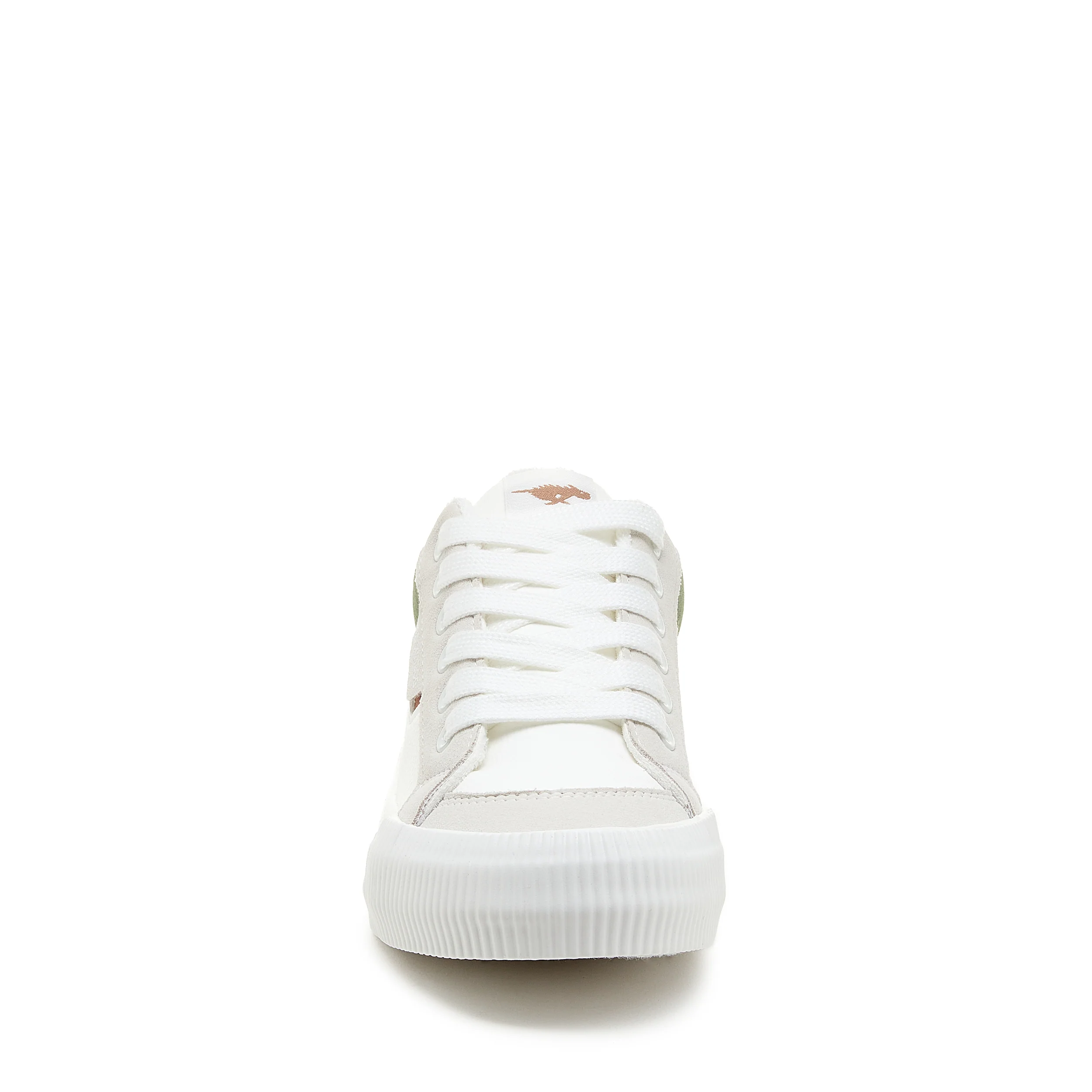 Cheery White Olive Colour Block Trainers - Image 5