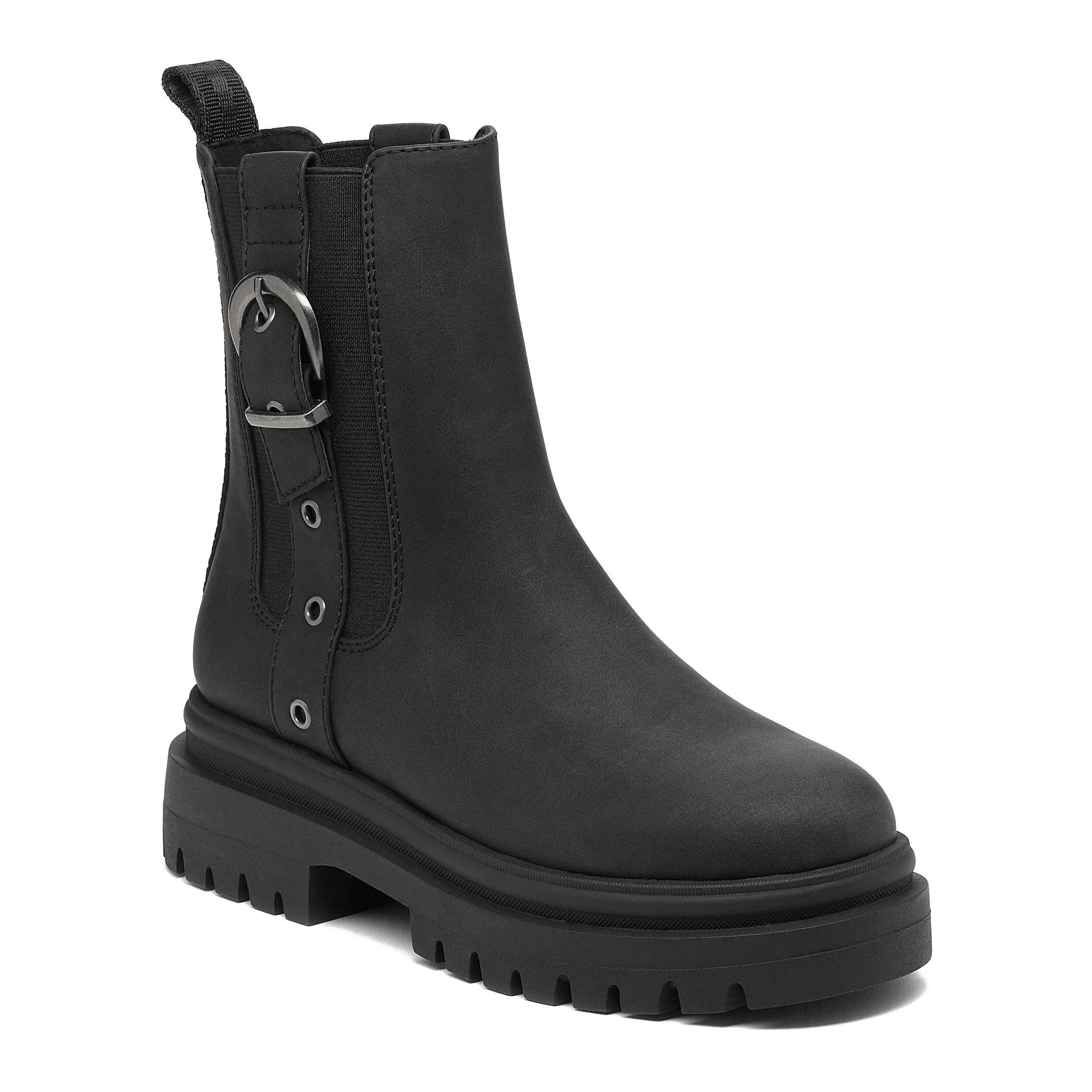 Dekko Black Buckled Ankle Boot - Image 3