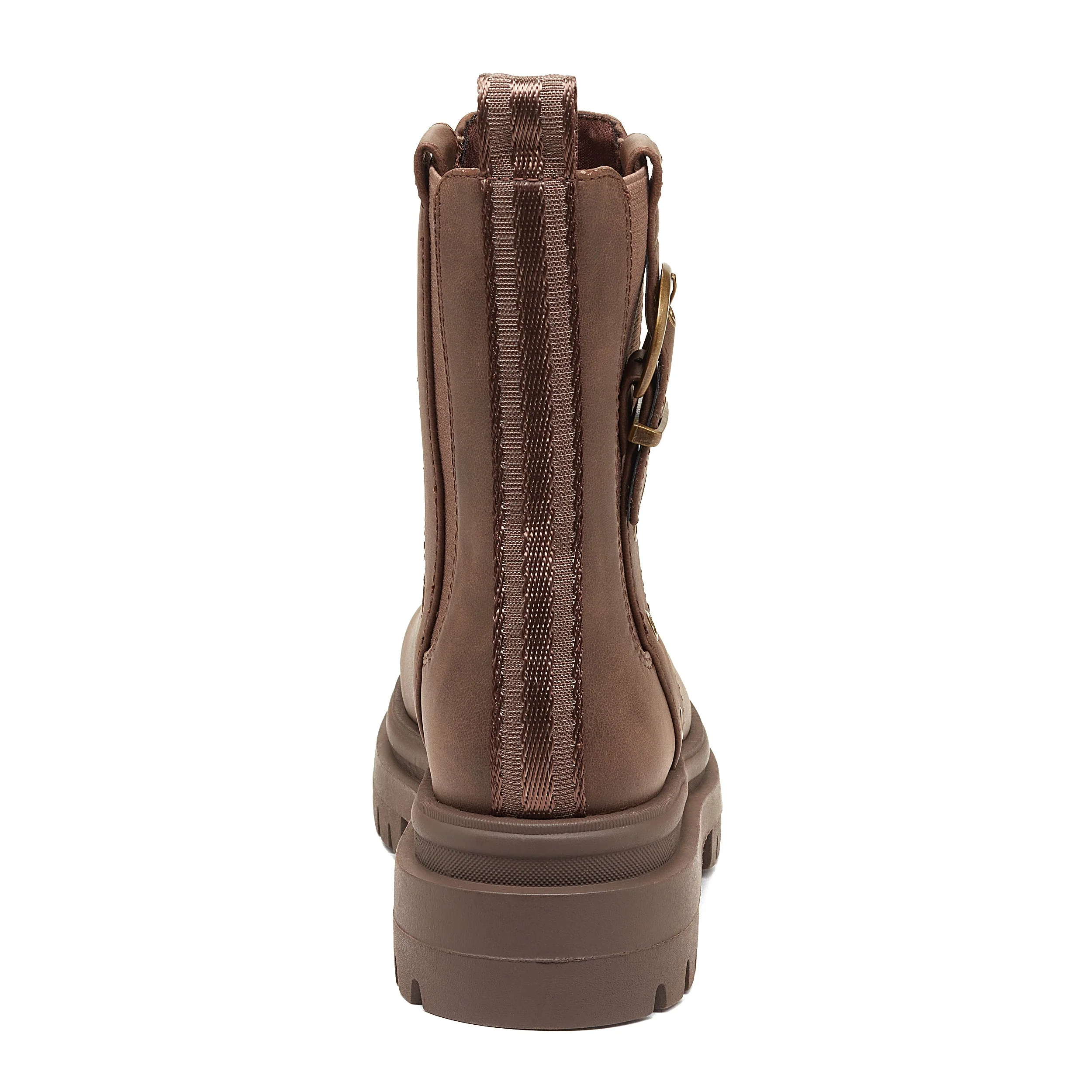 Dekko Brown Buckled Ankle Boot - Image 3