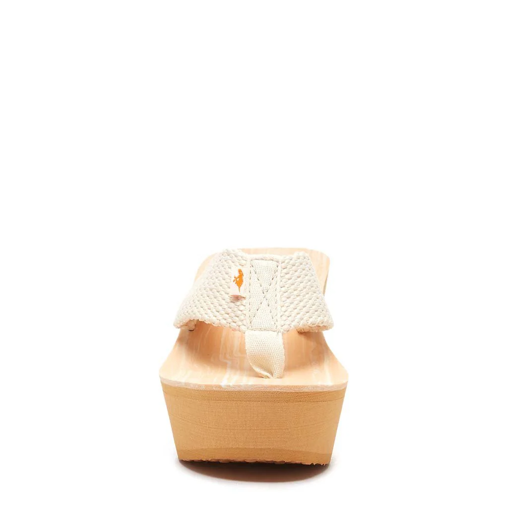 Diver Cream Wedge Flip-Flops - Image 5