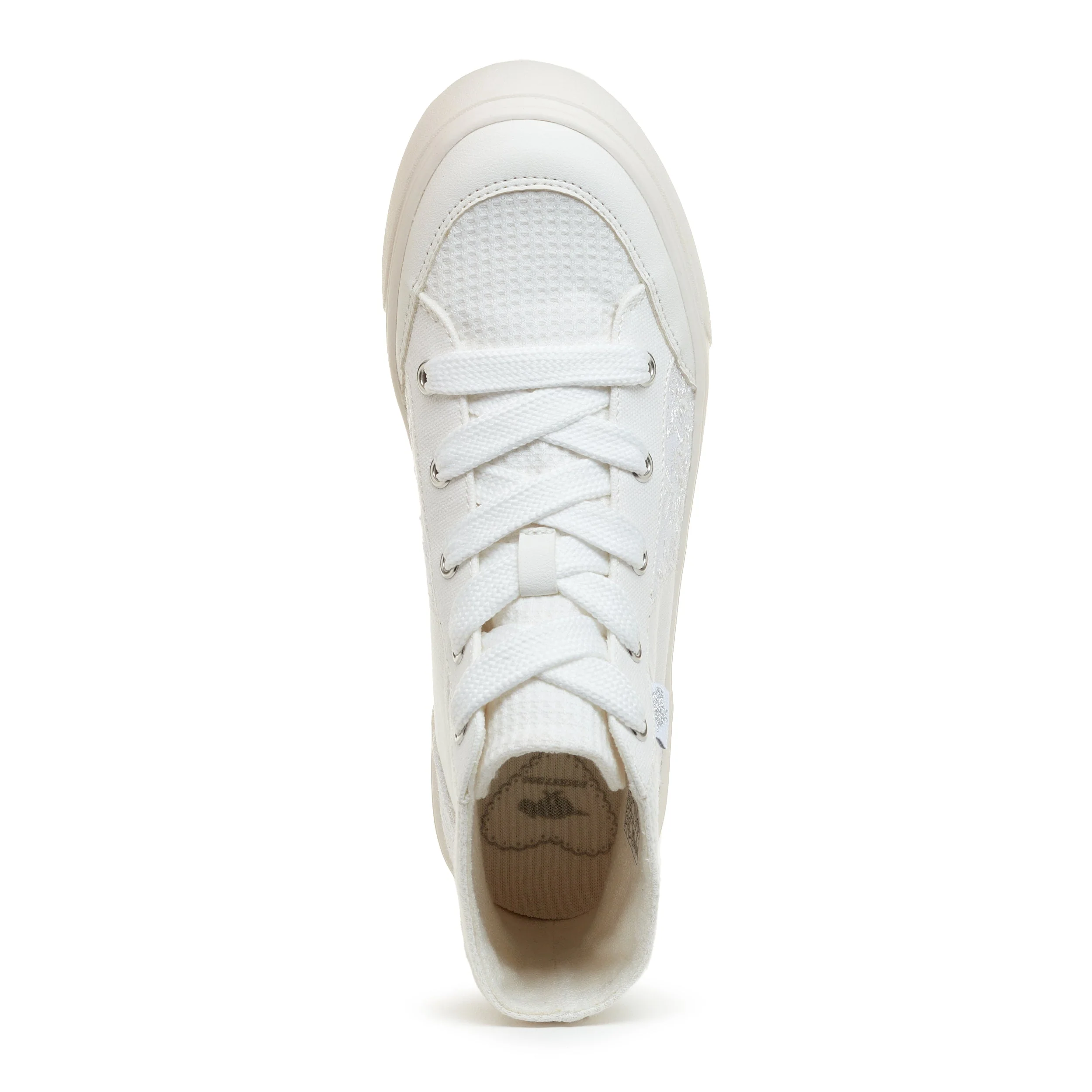 Flair White Patchwork Platform Trainers - Image 6