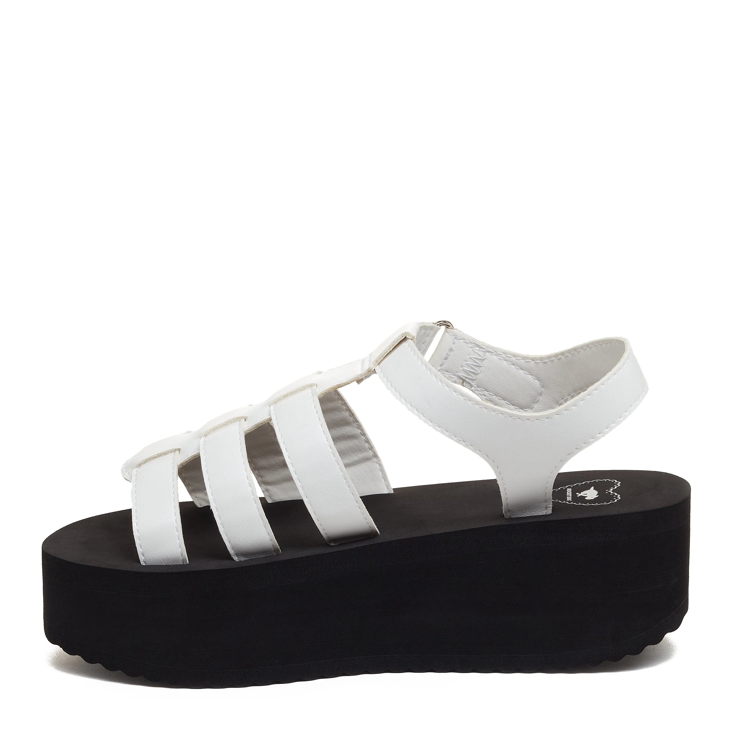 Helio White Platform Sandals - Image 4