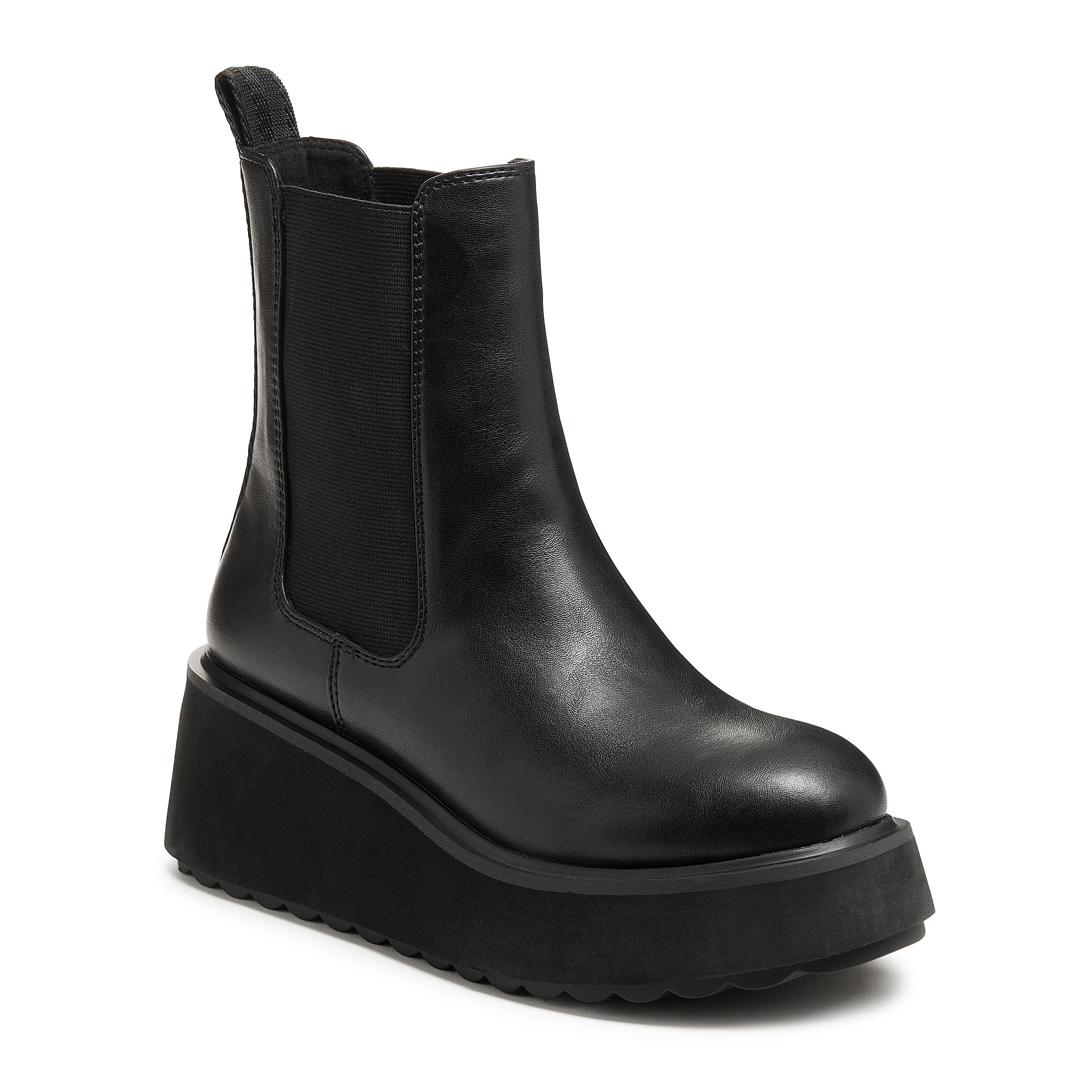 Heyday All Black Platform Chelsea Boot - Image 3