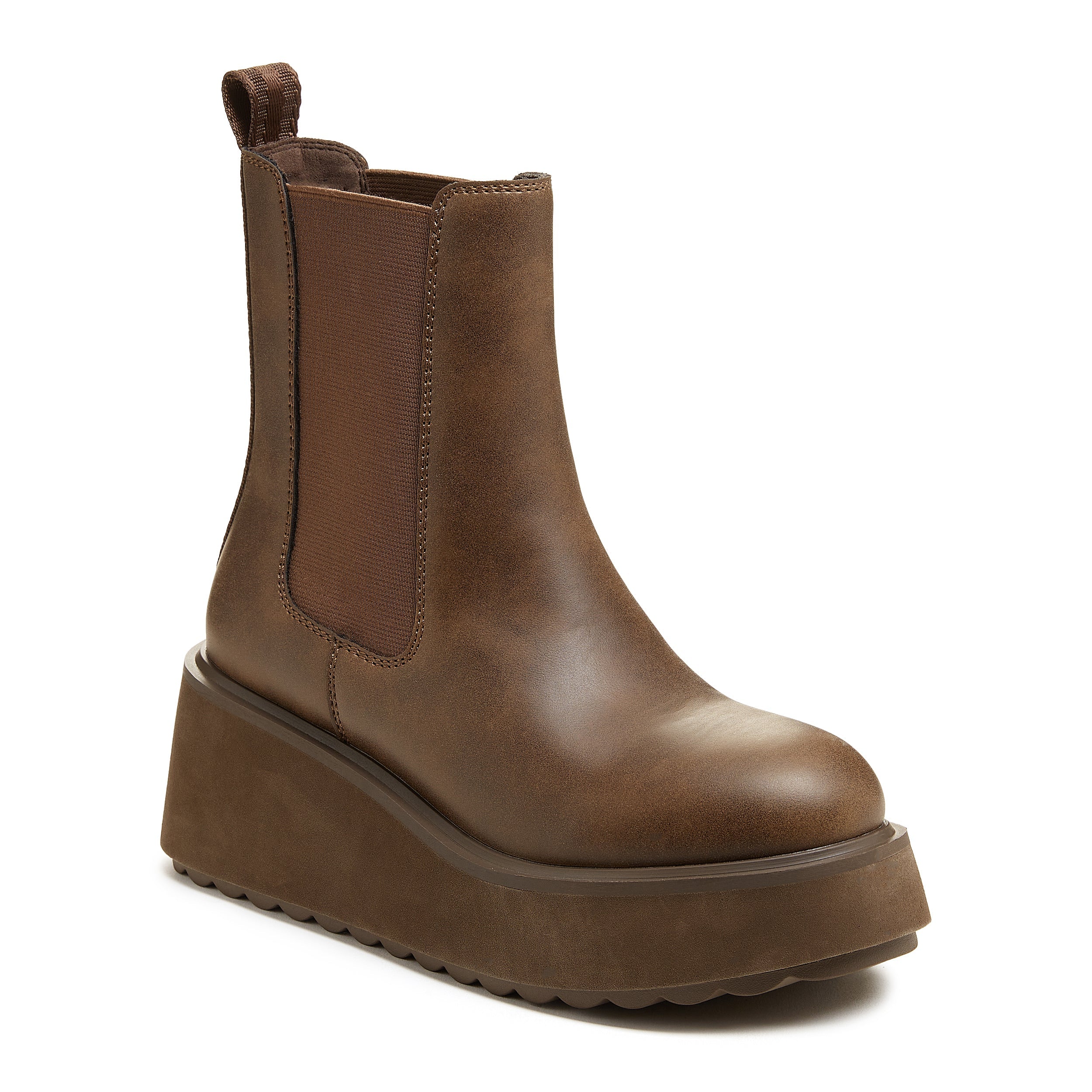 Heyday Brown Platform Chelsea Boot - Image 3