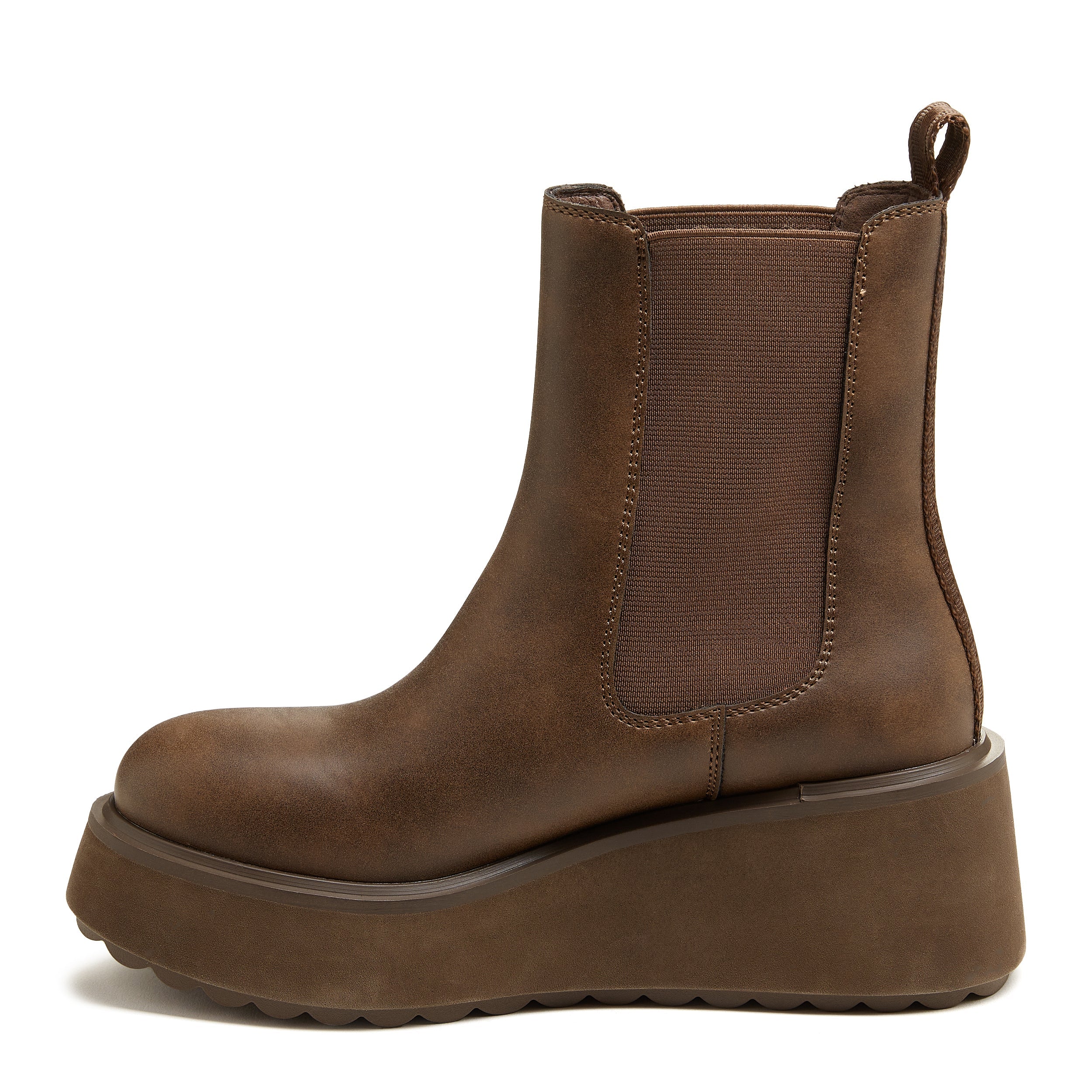 Heyday Brown Platform Chelsea Boot - Image 4