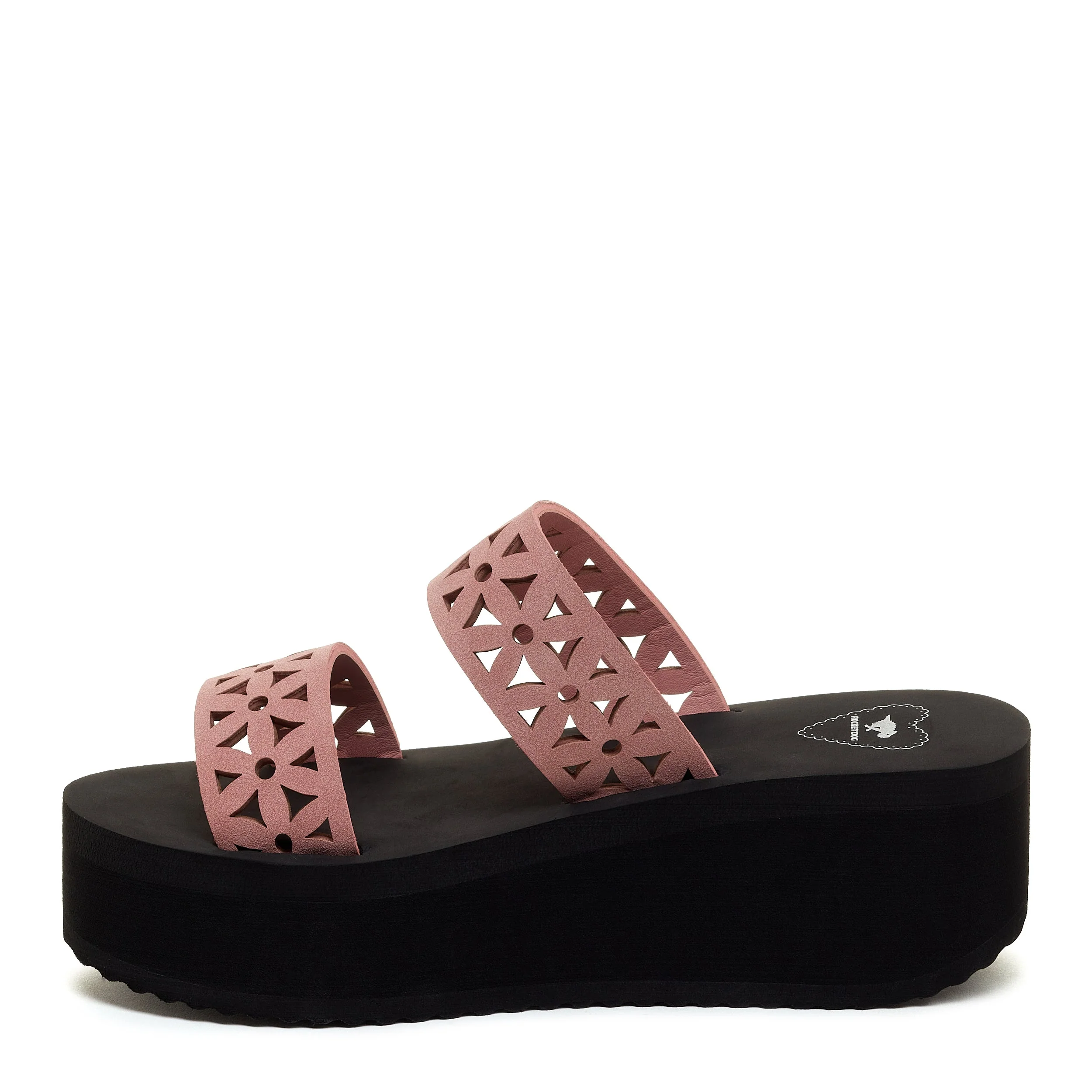 Hippy Pink Cutout Wedge Sandal - Image 4