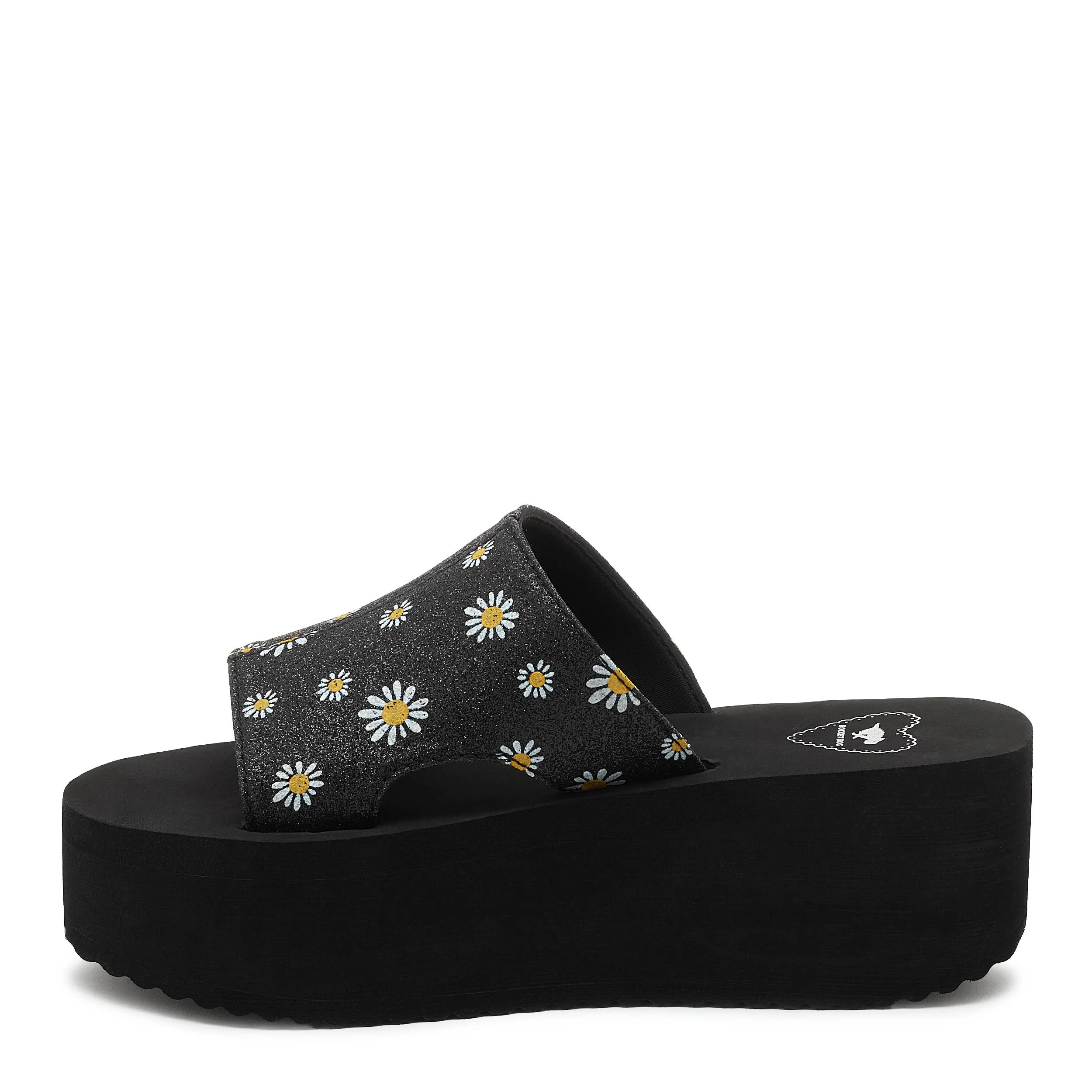 Honalo Black Daisy Platform Sandals - Image 4