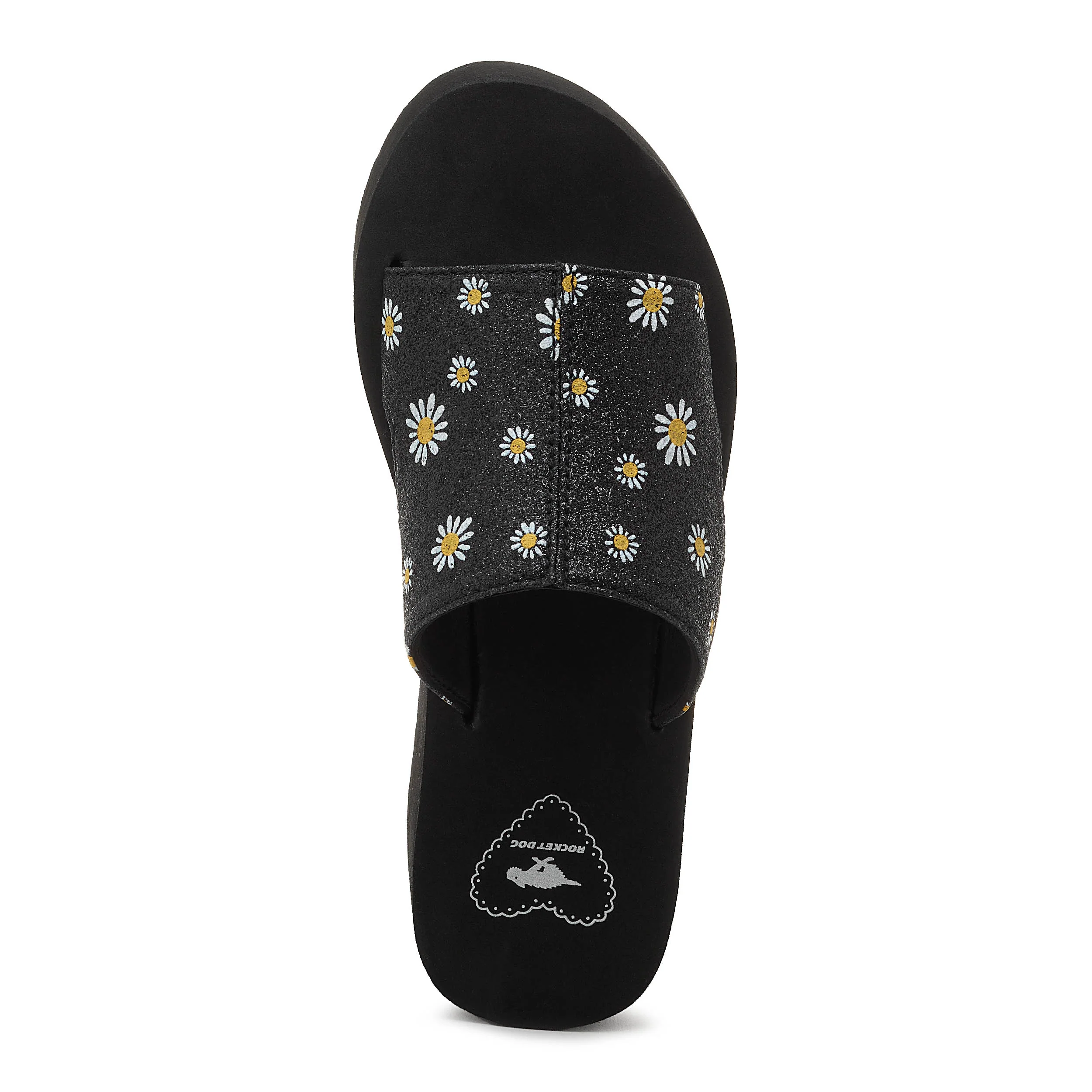 Honalo Black Daisy Platform Sandals - Image 6