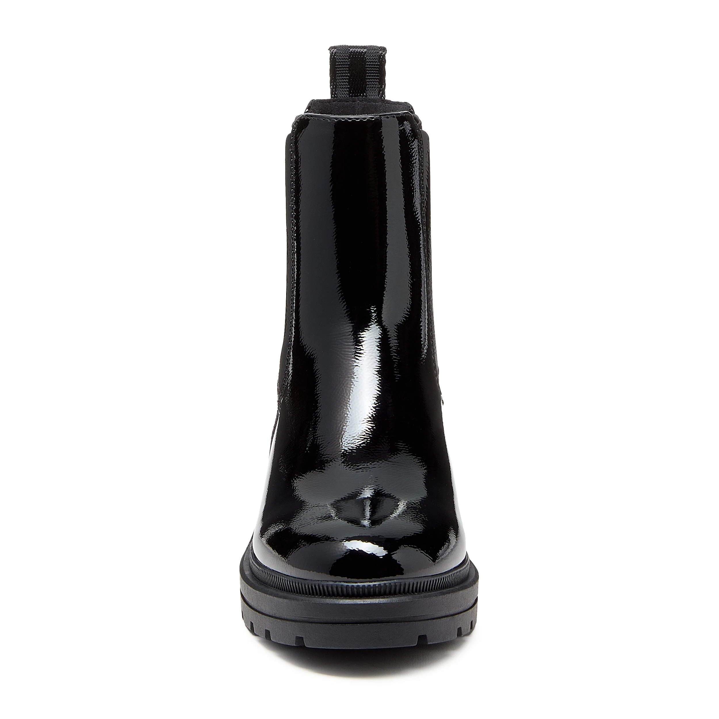 Iggie Black Patent Chelsea Boots - Image 5