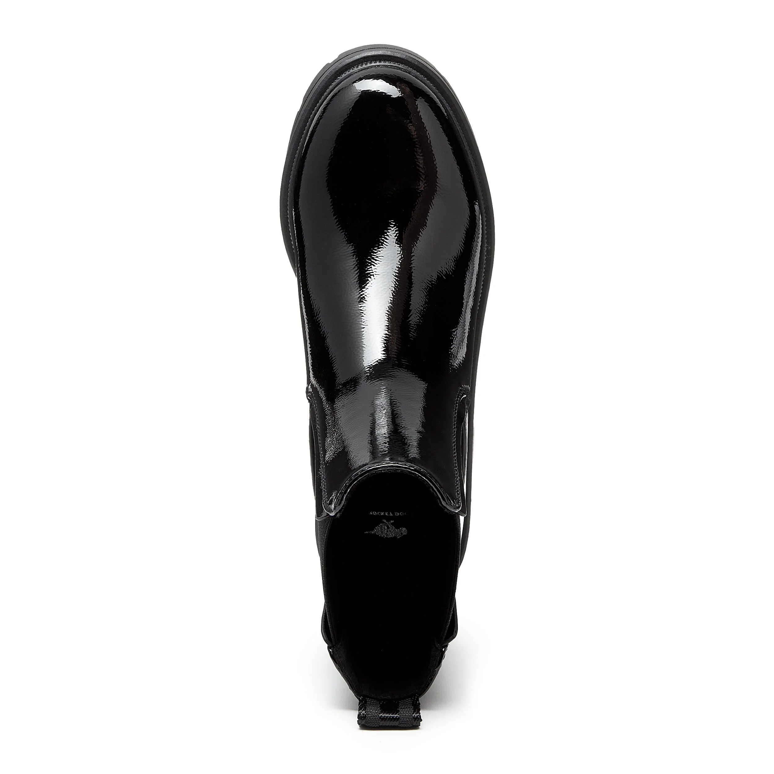 Iggie Black Patent Chelsea Boots - Image 6
