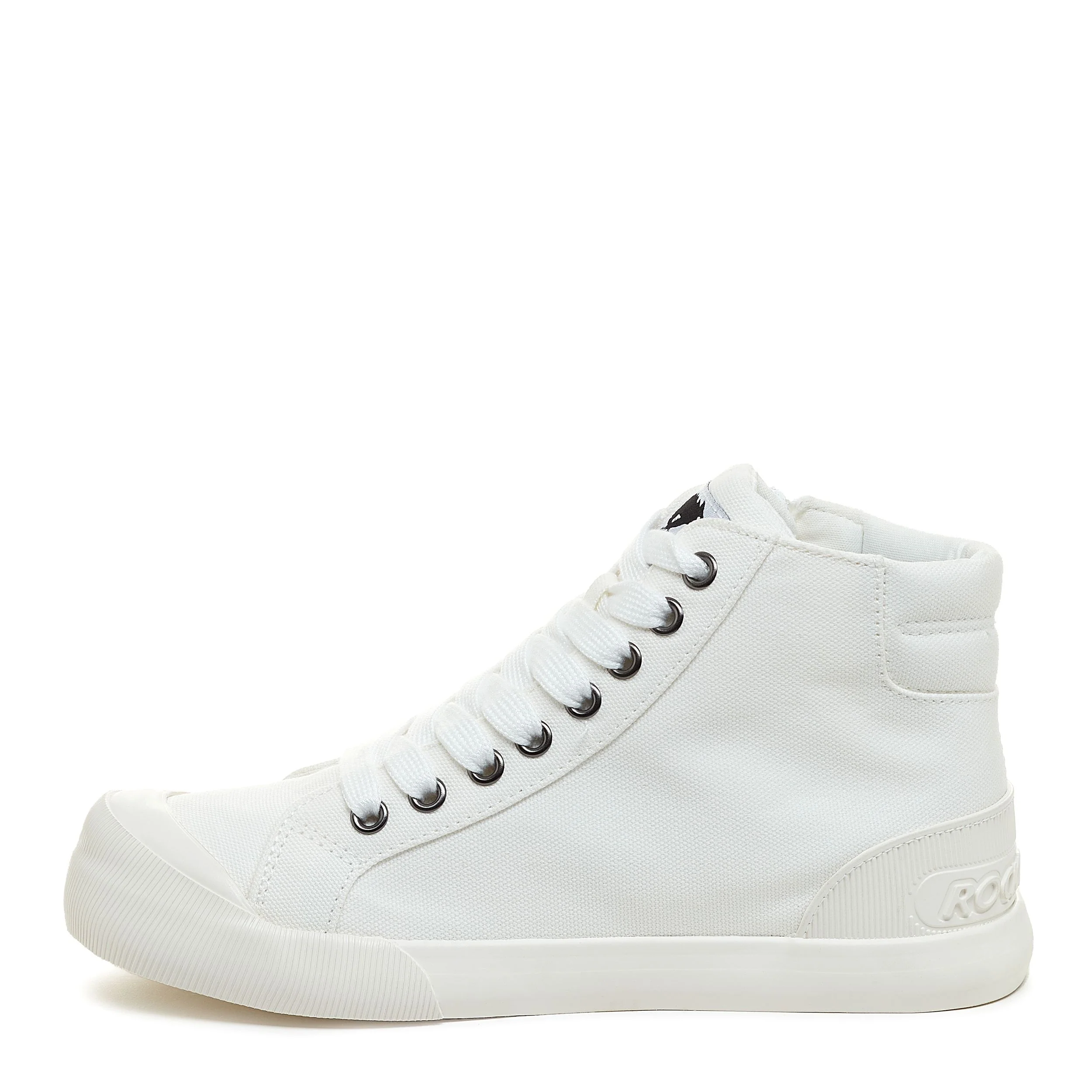 Jazzin All White High Top Trainers - Image 4