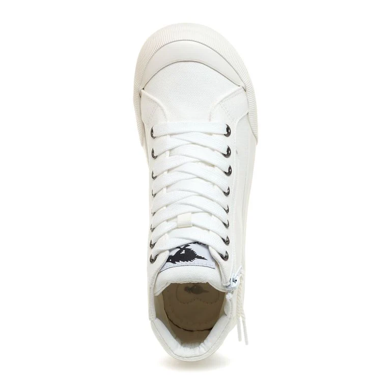 Jazzin All White High Top Trainers - Image 6