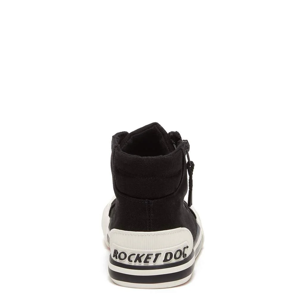 Jazzin Black Canvas High Top Trainers - Image 3