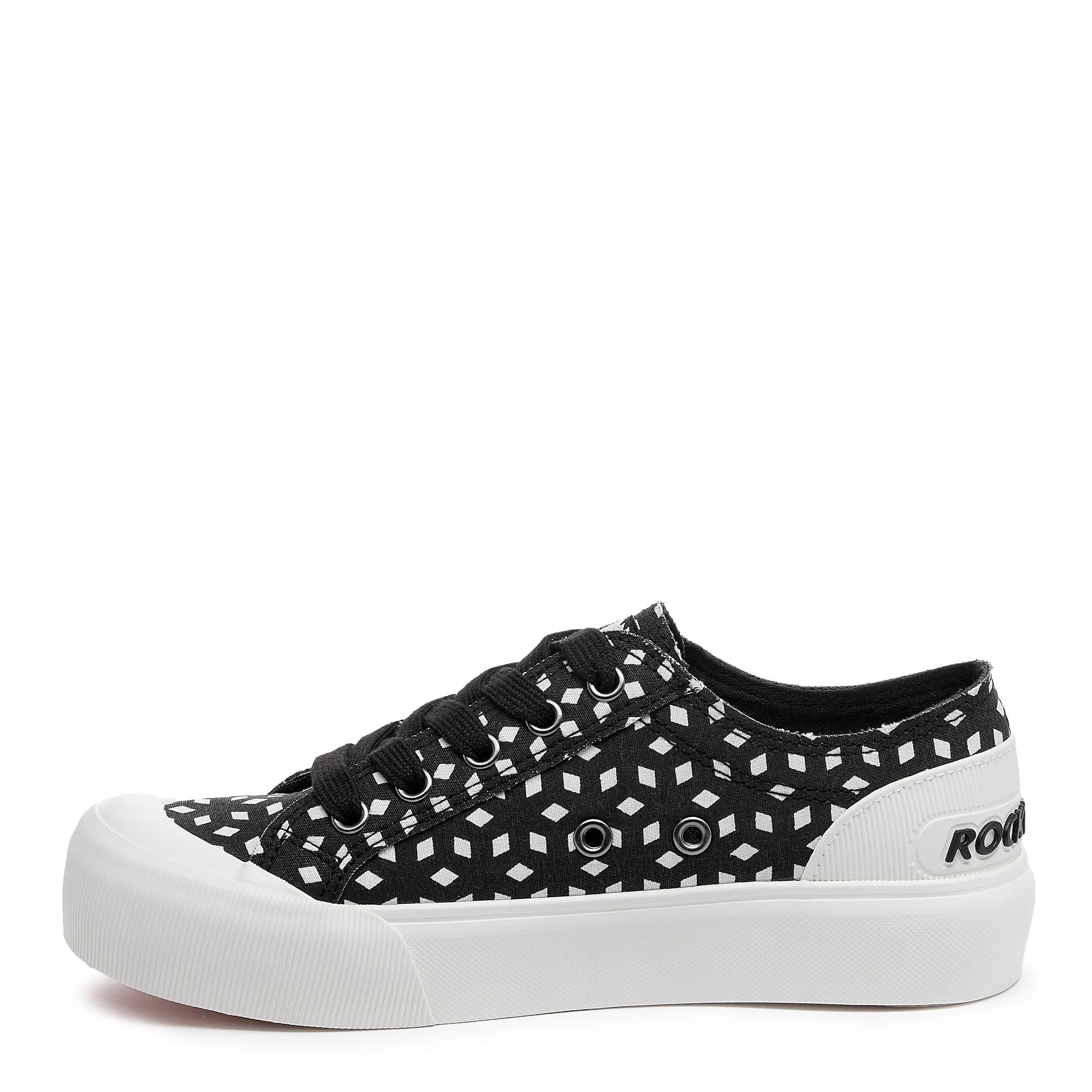 Jazzin Plus Black Geo Print Trainers - Image 3