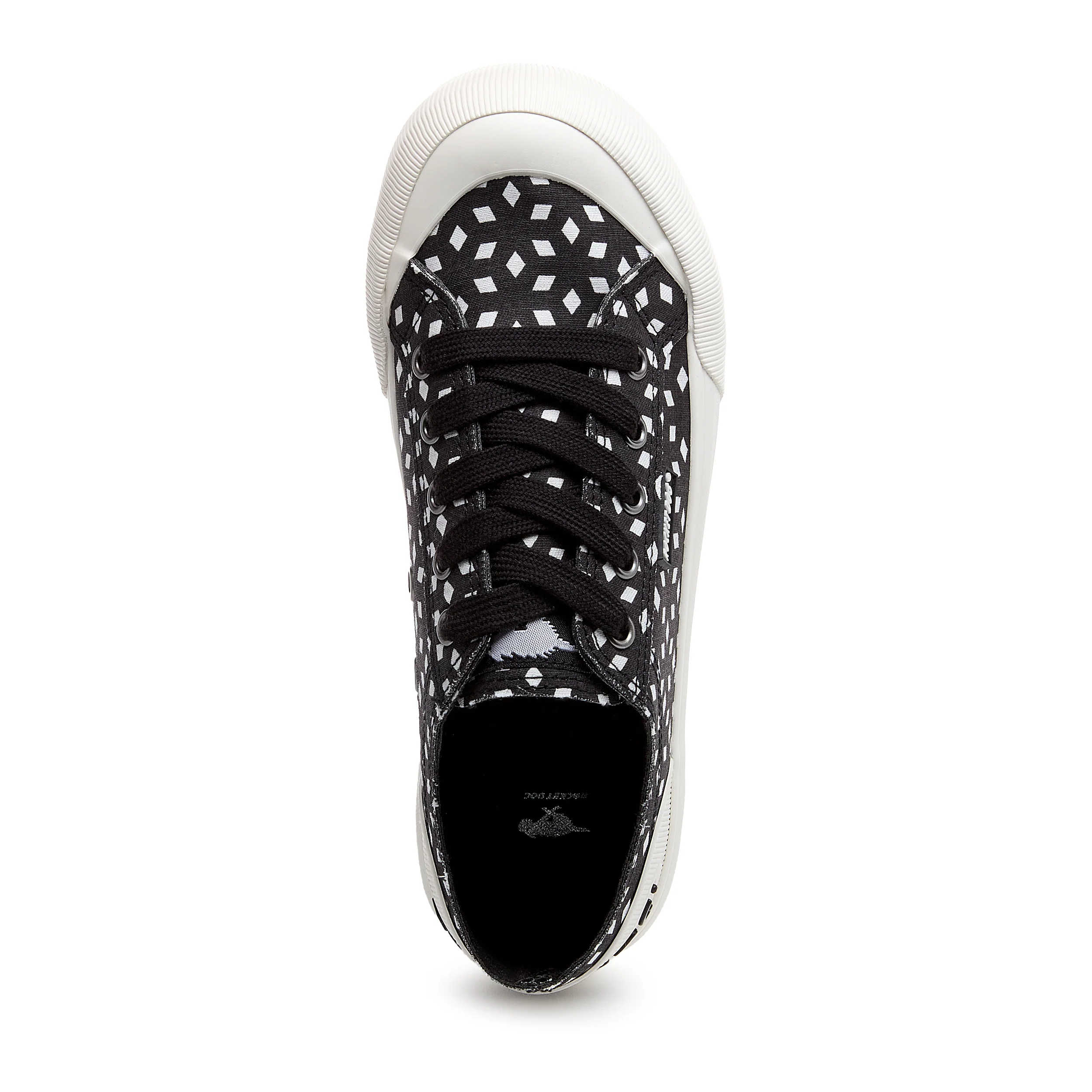Jazzin Plus Black Geo Print Trainers - Image 6