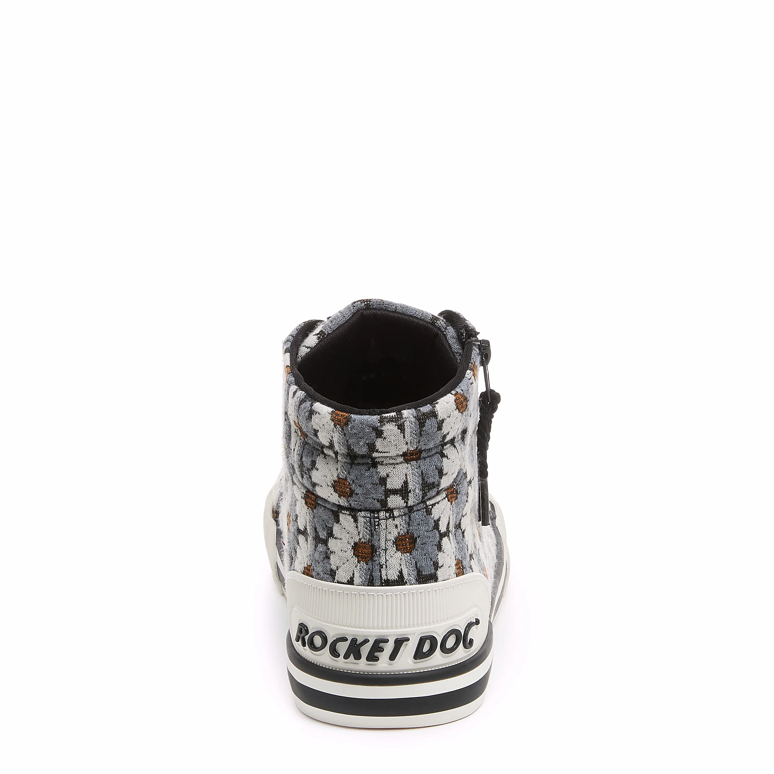 Jazzin Black Grey Floral High-top Trainers - Image 4