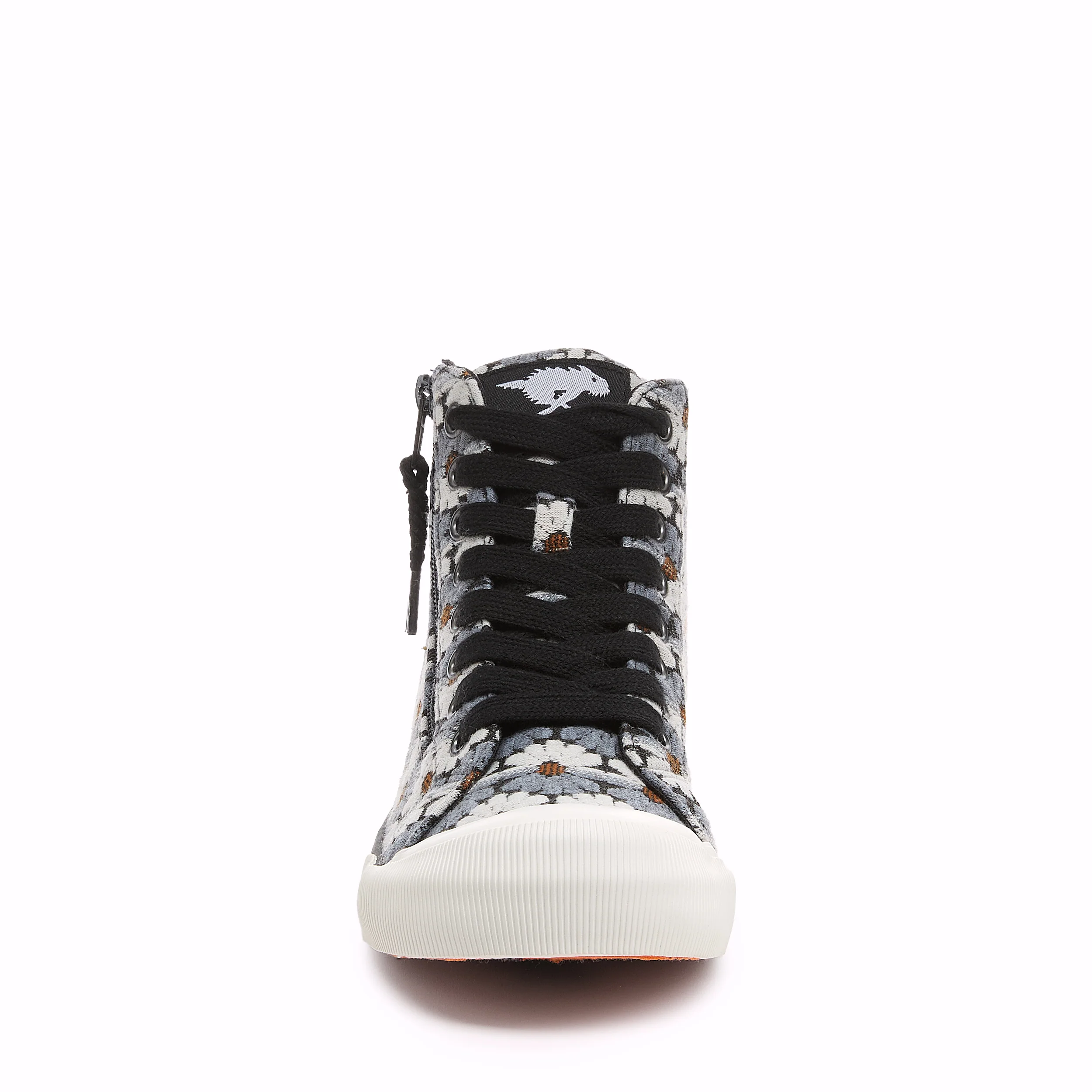 Jazzin Black Grey Floral High-top Trainers - Image 5