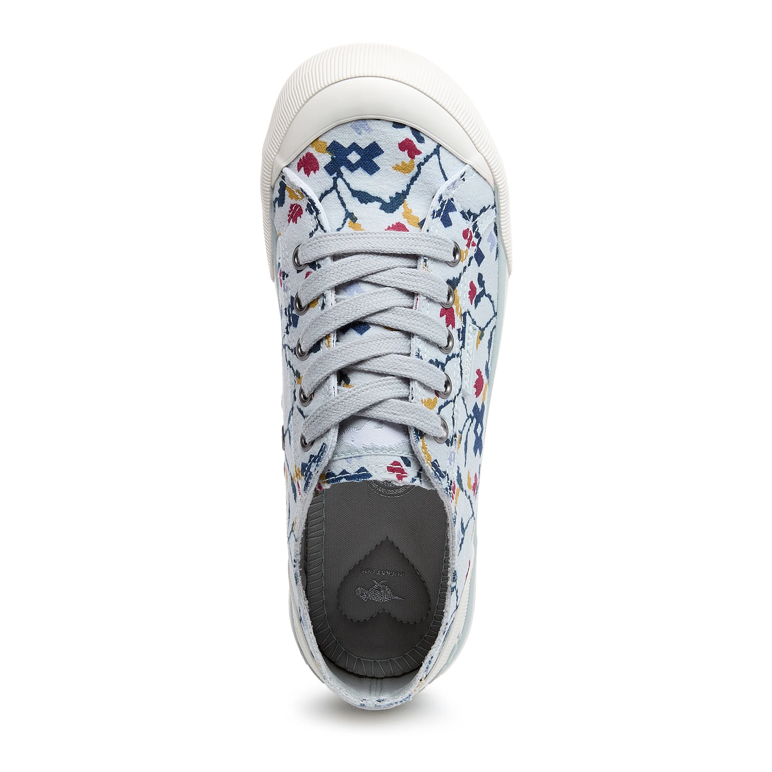 Jazzin Light Blue Floral Trainers - Image 6