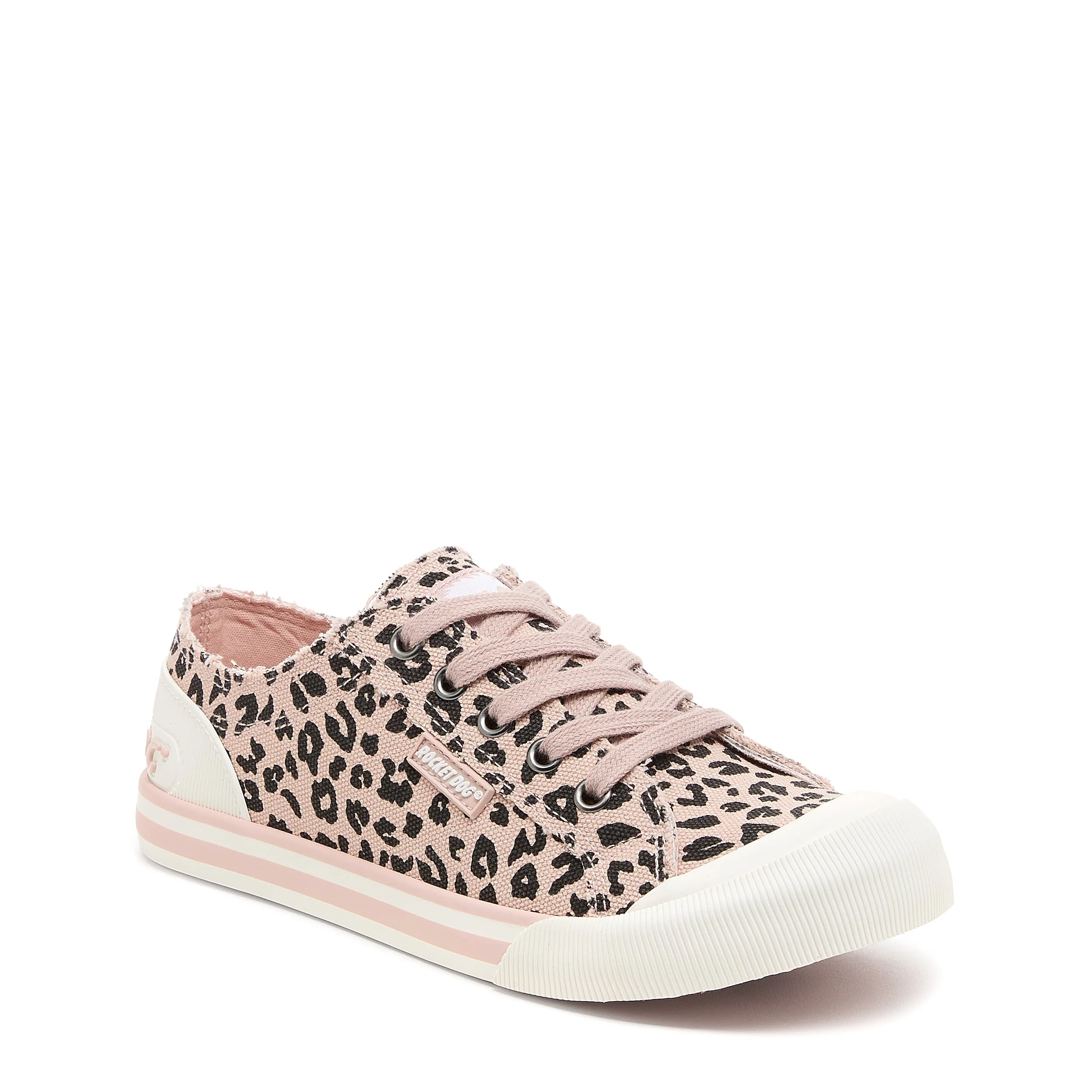 Jazzin Light Pink Leopard Print Trainers - Image 2
