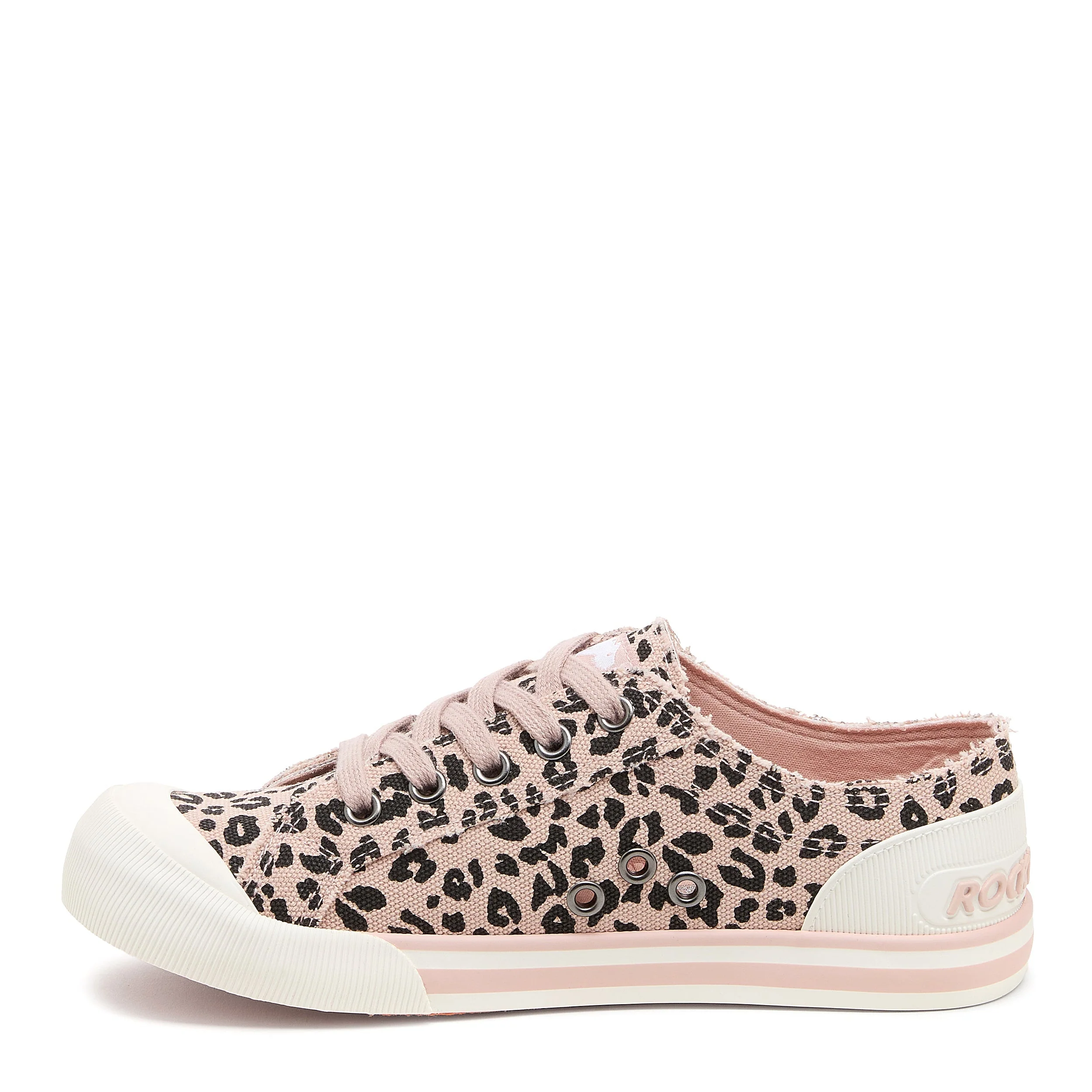 Jazzin Light Pink Leopard Print Trainers - Image 3