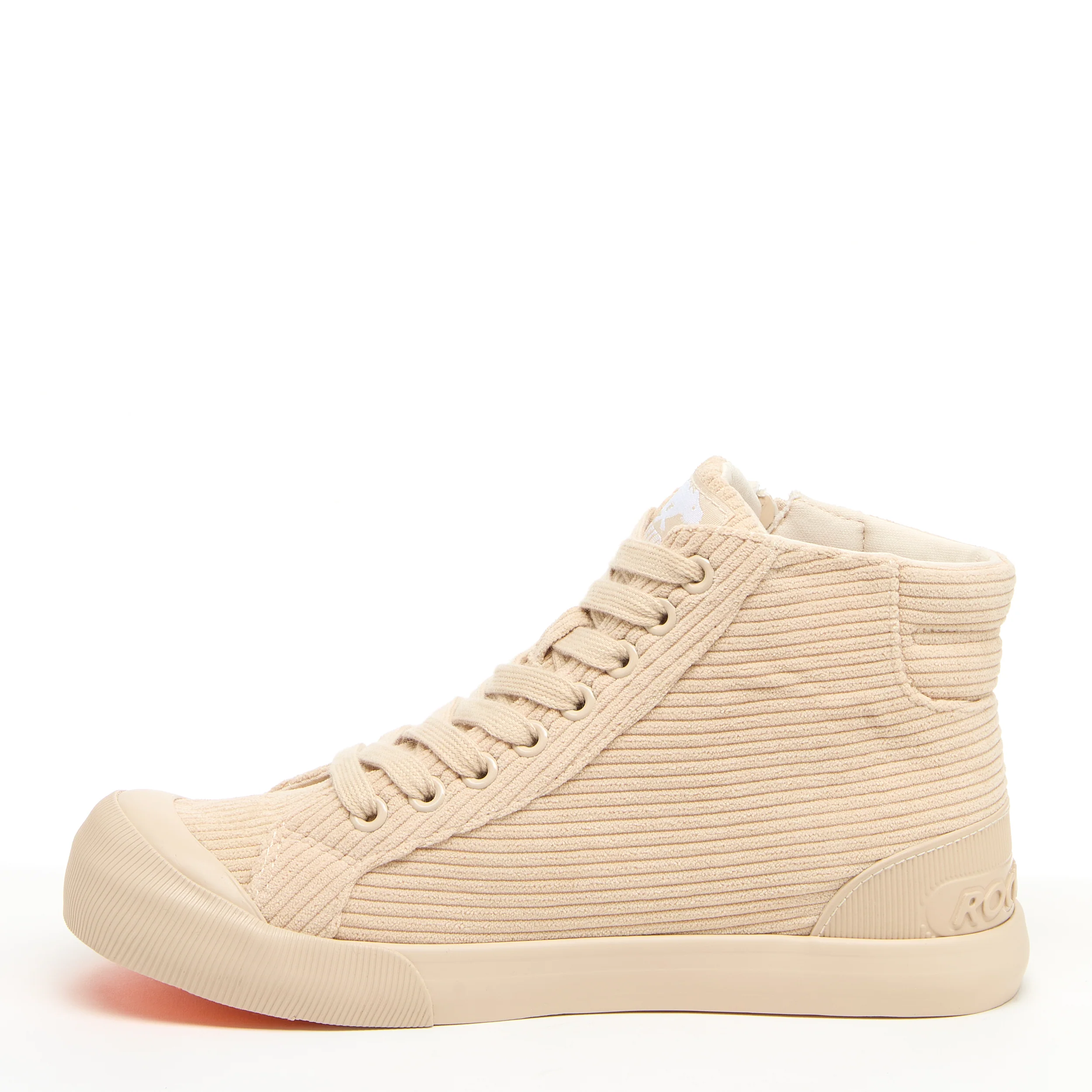 Jazzin Natural Corduroy High-top Trainers - Image 3