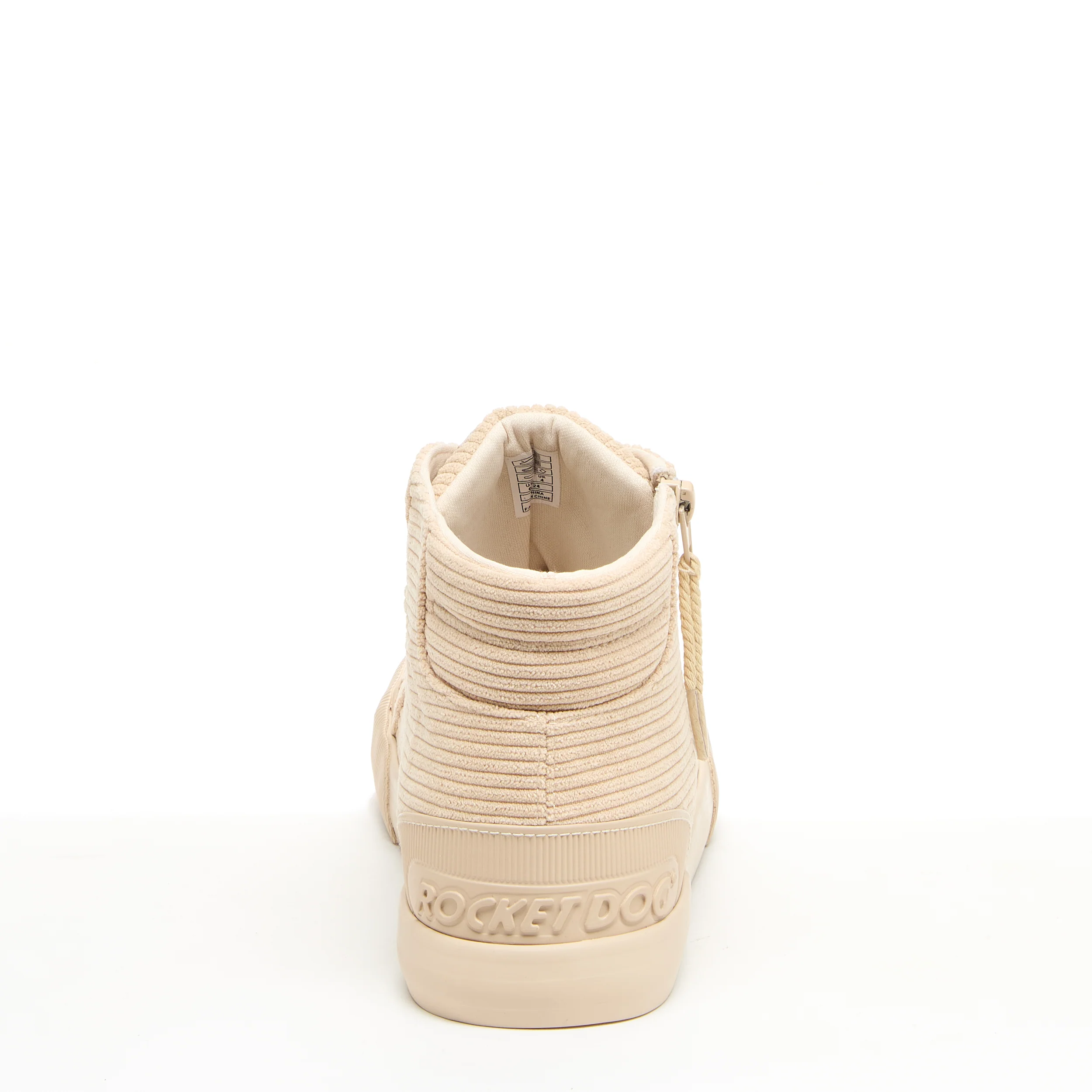 Jazzin Natural Corduroy High-top Trainers - Image 4