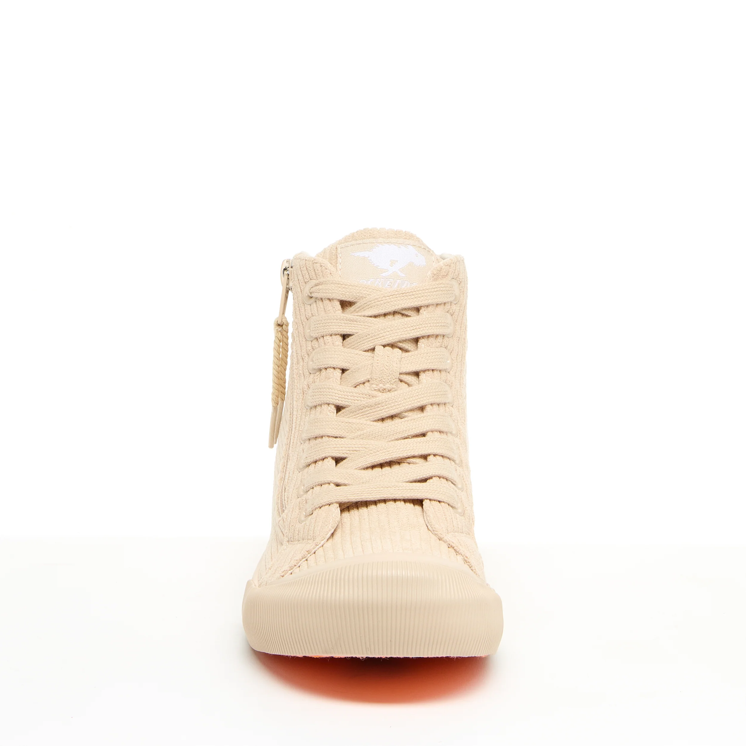 Jazzin Natural Corduroy High-top Trainers - Image 5